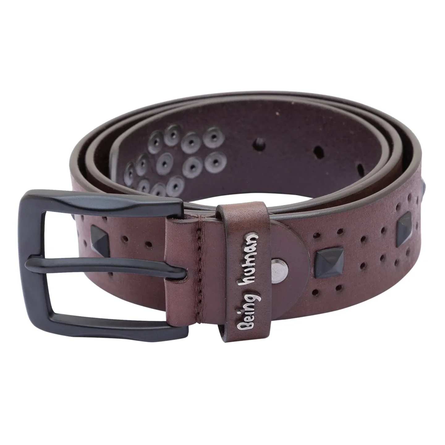 Brown Leather Men's Belt By Being Human Clothing