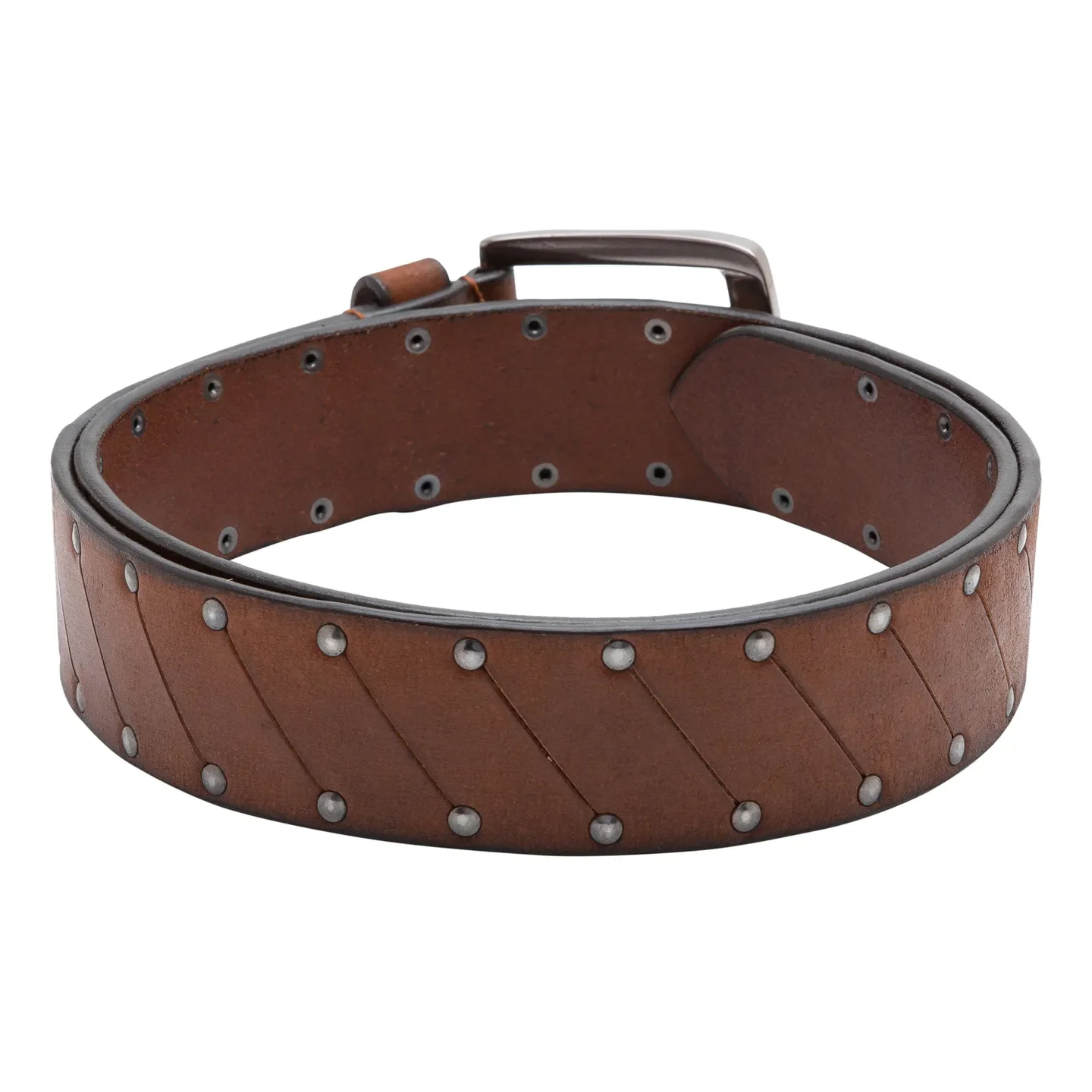 Brown Leather Men's Belt By Being Human Clothing - Image 2