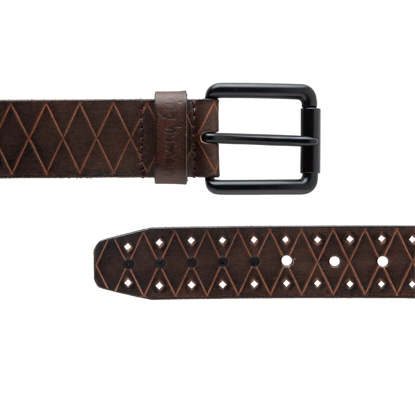 Brown Leather Men's Belt By Being Human Clothing - Image 3