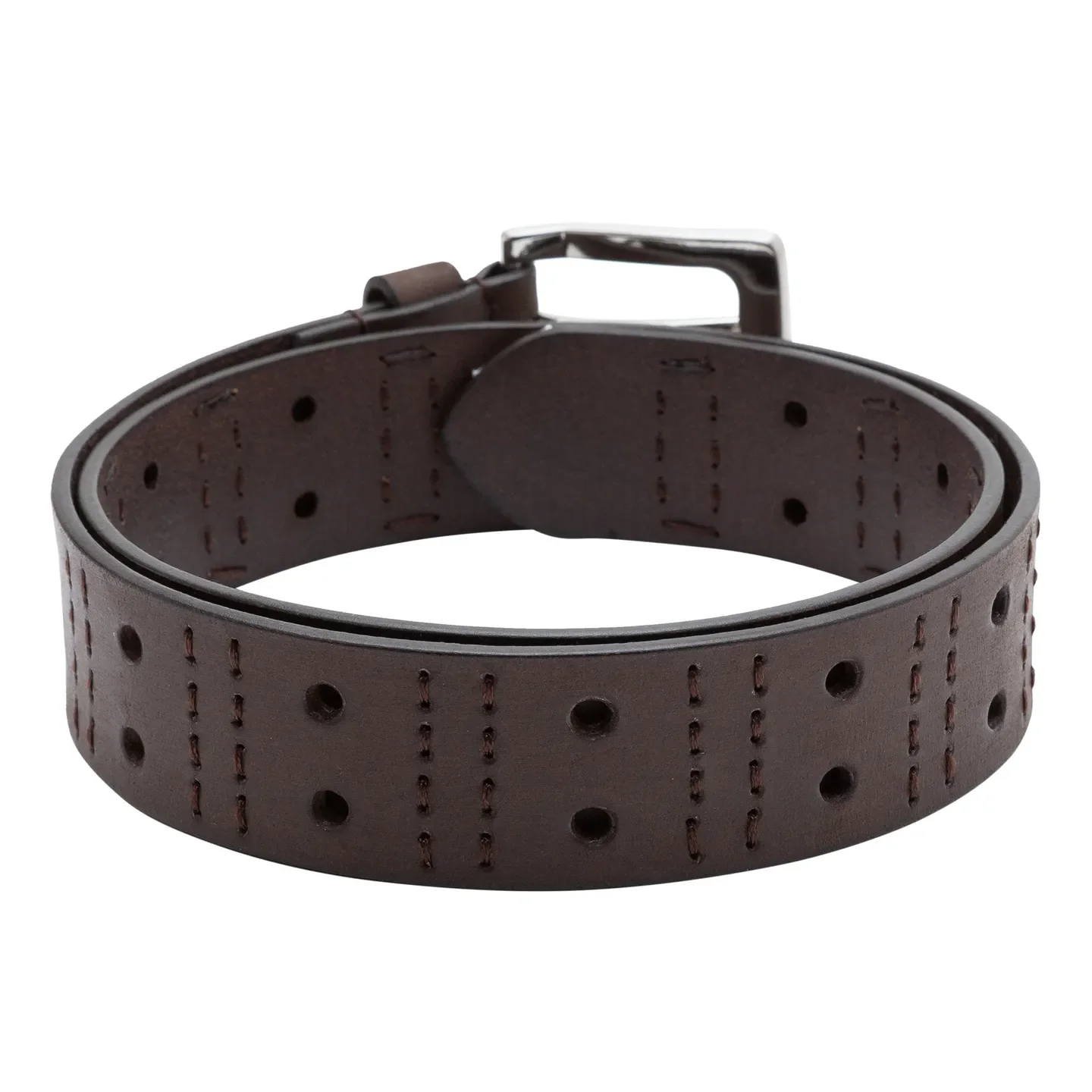 Brown Leather Men's Belt By Being Human Clothing - Image 2
