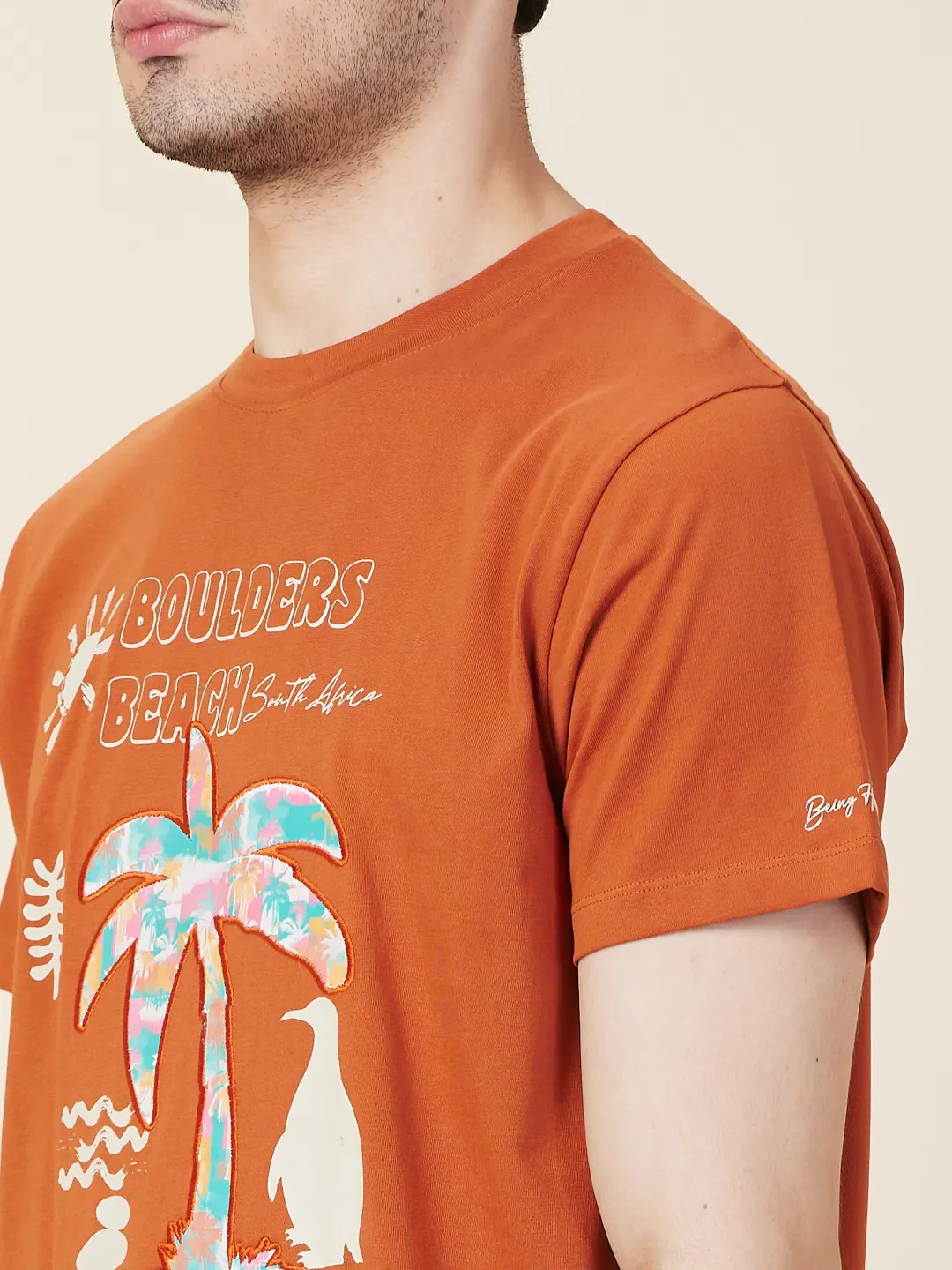 Amber Easy Fit Round Neck Men's T-Shirt by Being Human Clothing - Image 5