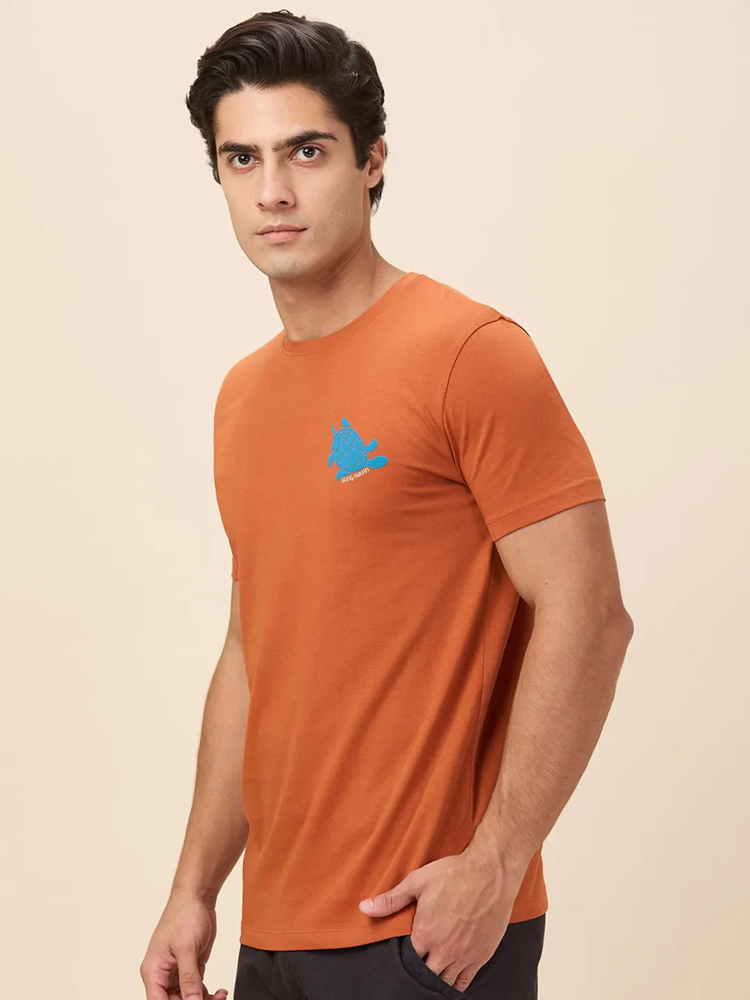 Amber Slim Fit Round Neck Men's T-Shirt by Being Human Clothing - Image 4