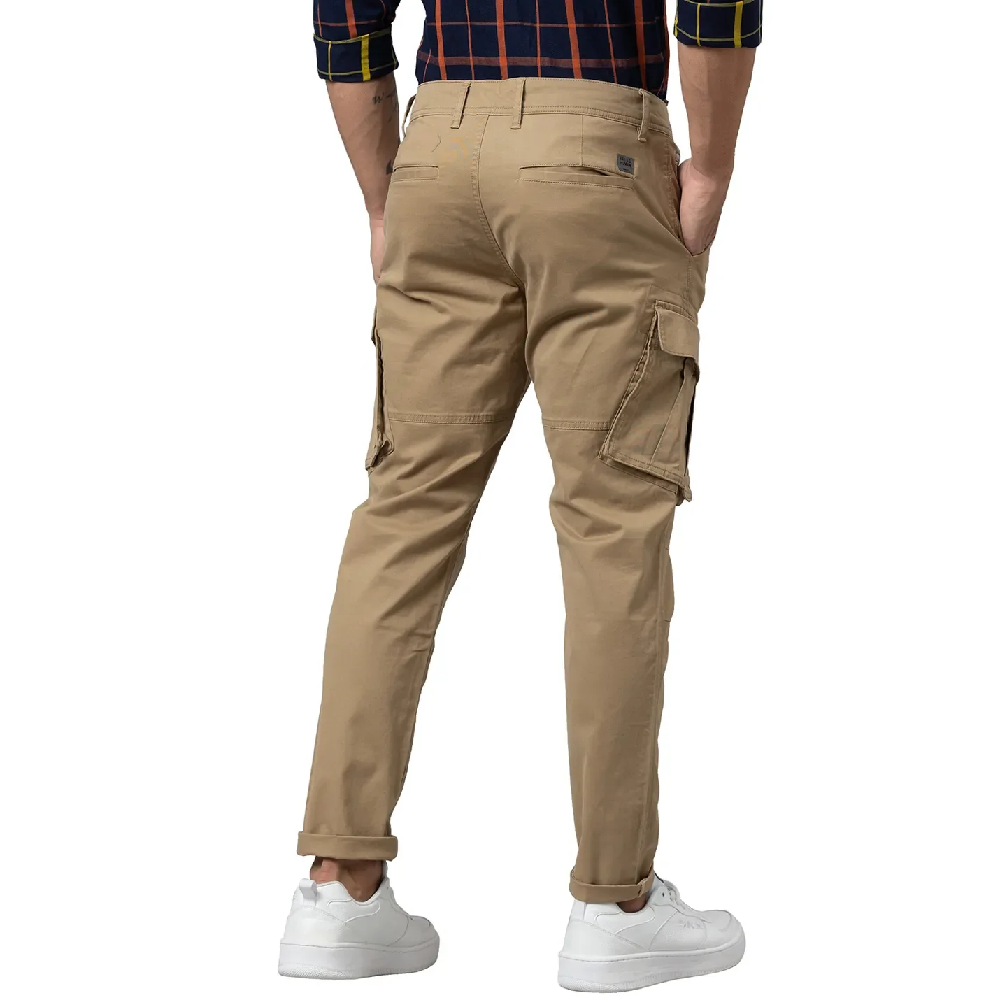 Beige Cargo fit Men's Chinos by Being Human Clothing - Image 3