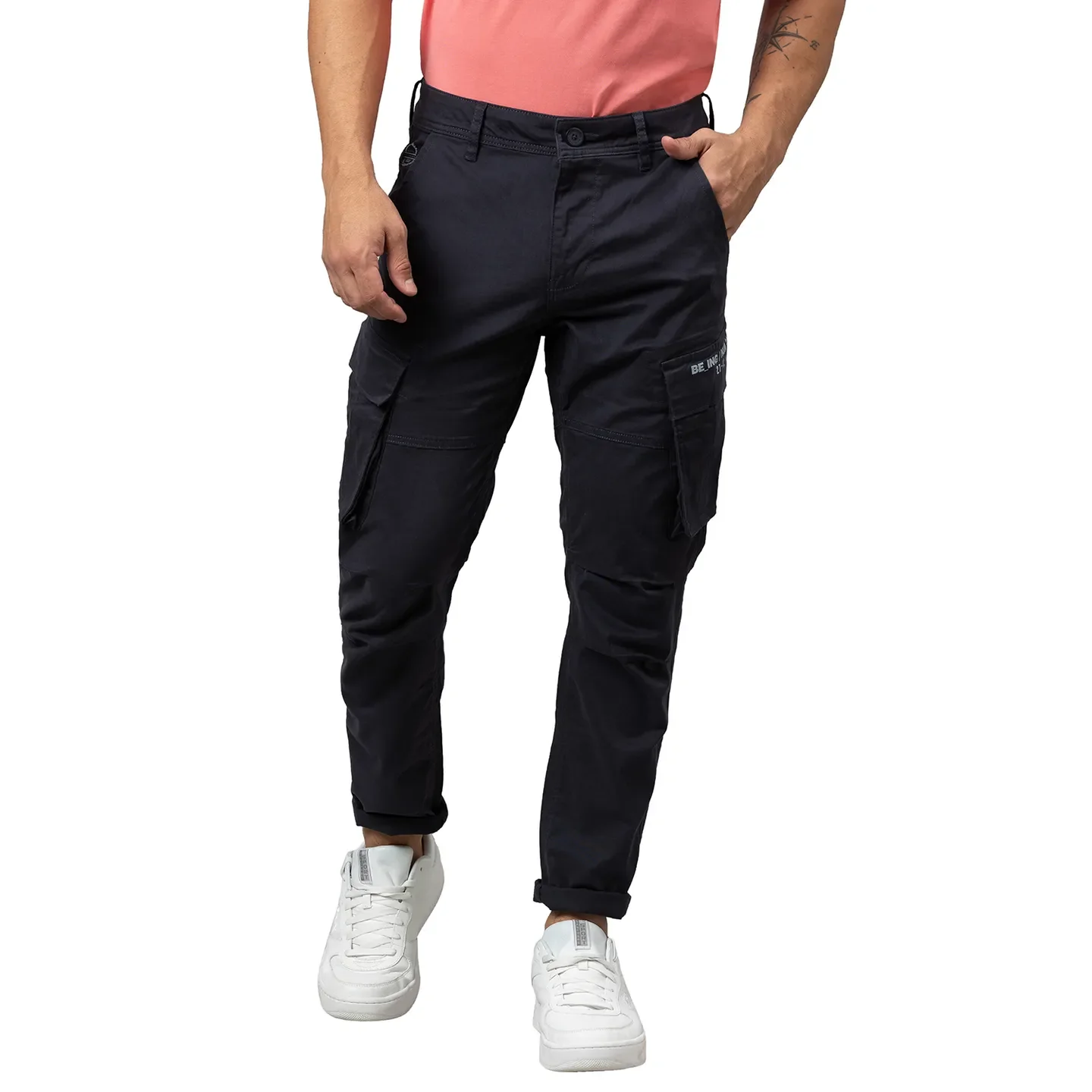 Blue Cargo fit Men's Chinos by Being Human Clothing