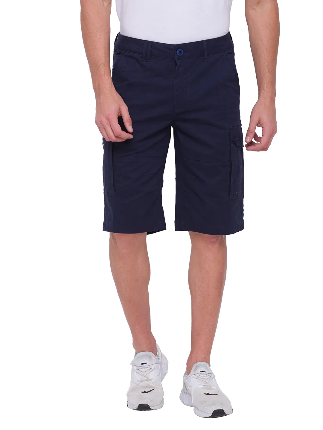 Navy Regular Fit Shorts For Men By Being Human Clothing