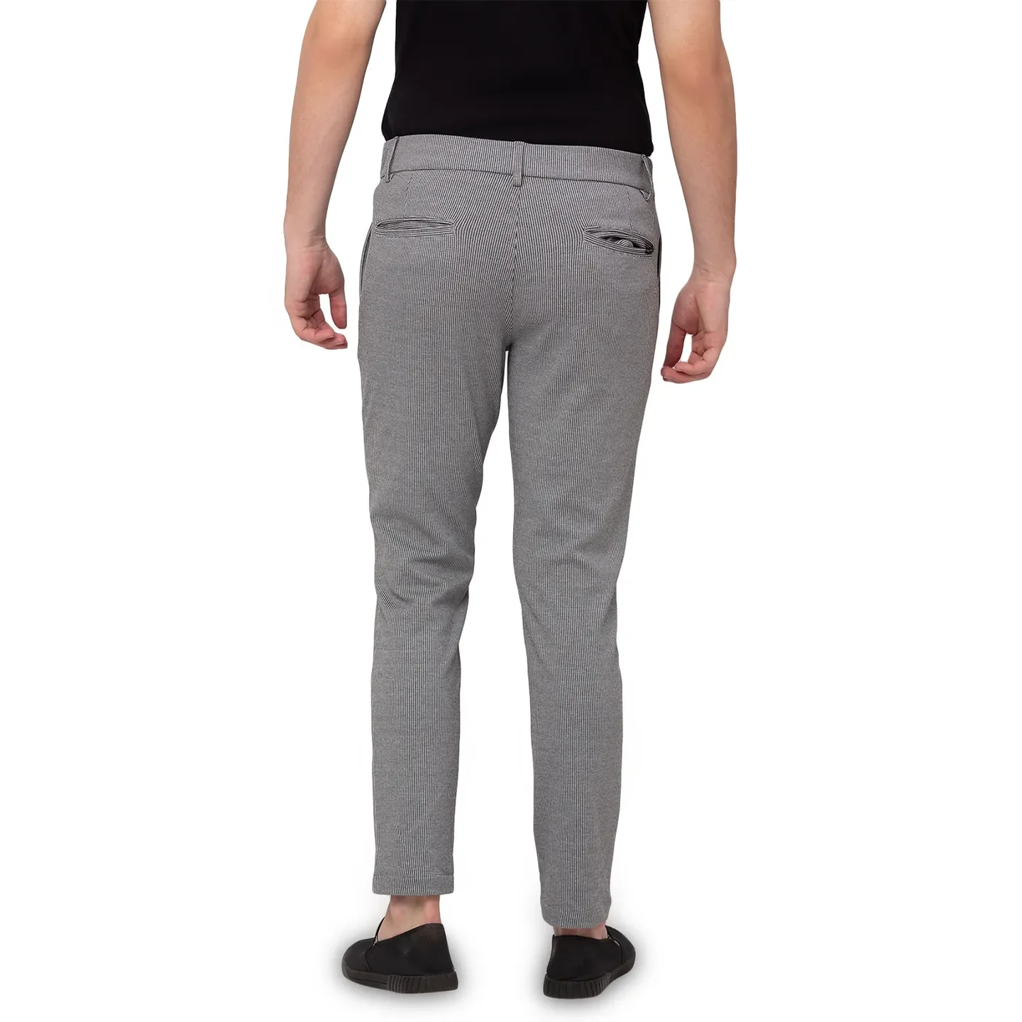 Black Cropped Fit Men's Chinos by Being Human Clothing - Image 6