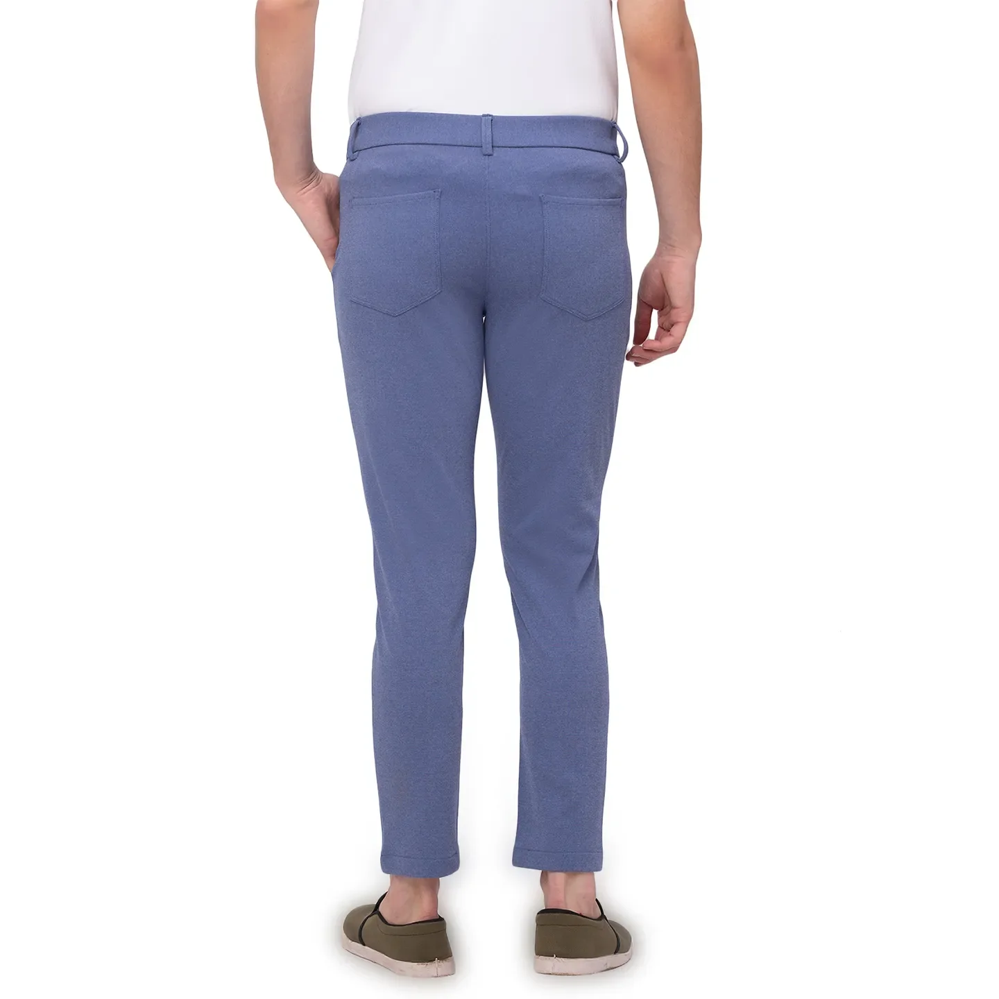 Blue Cropped Fit Men's Chinos by Being Human Clothing - Image 6