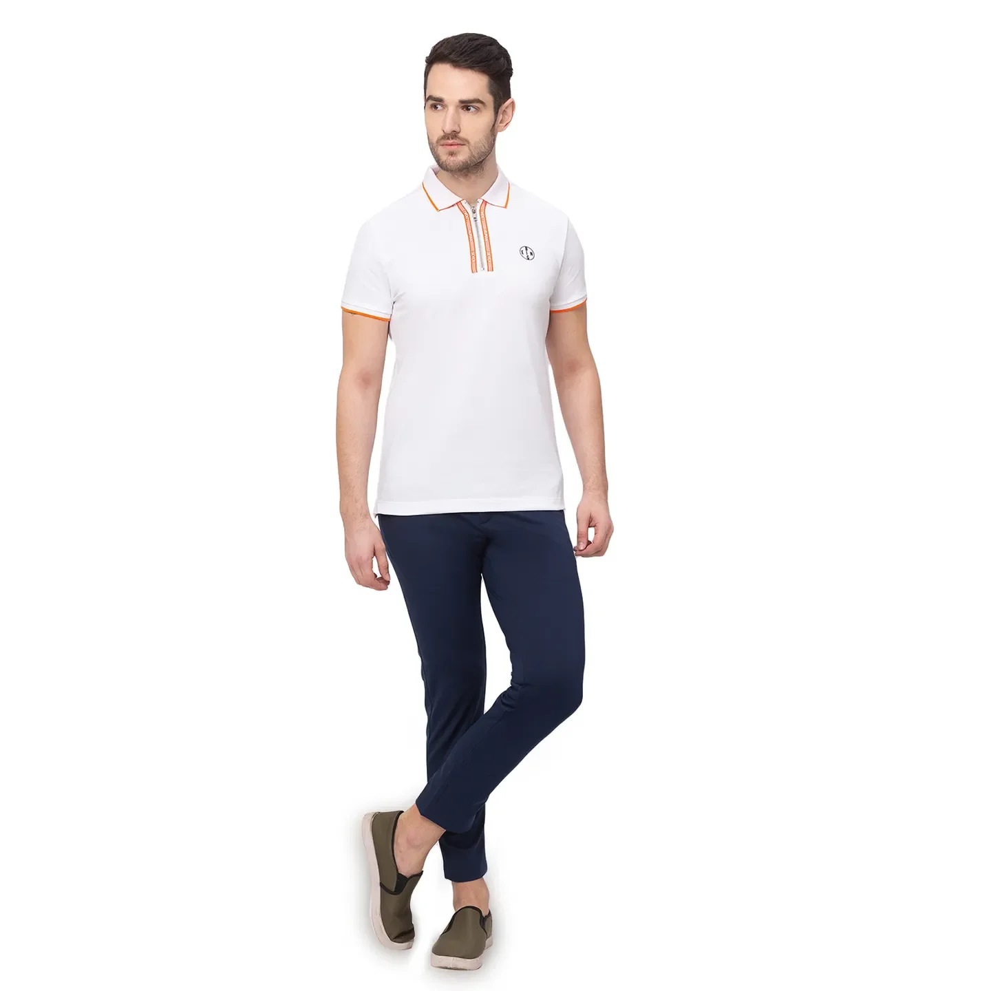 Blue Cropped Fit Men's Chinos by Being Human Clothing - Image 3