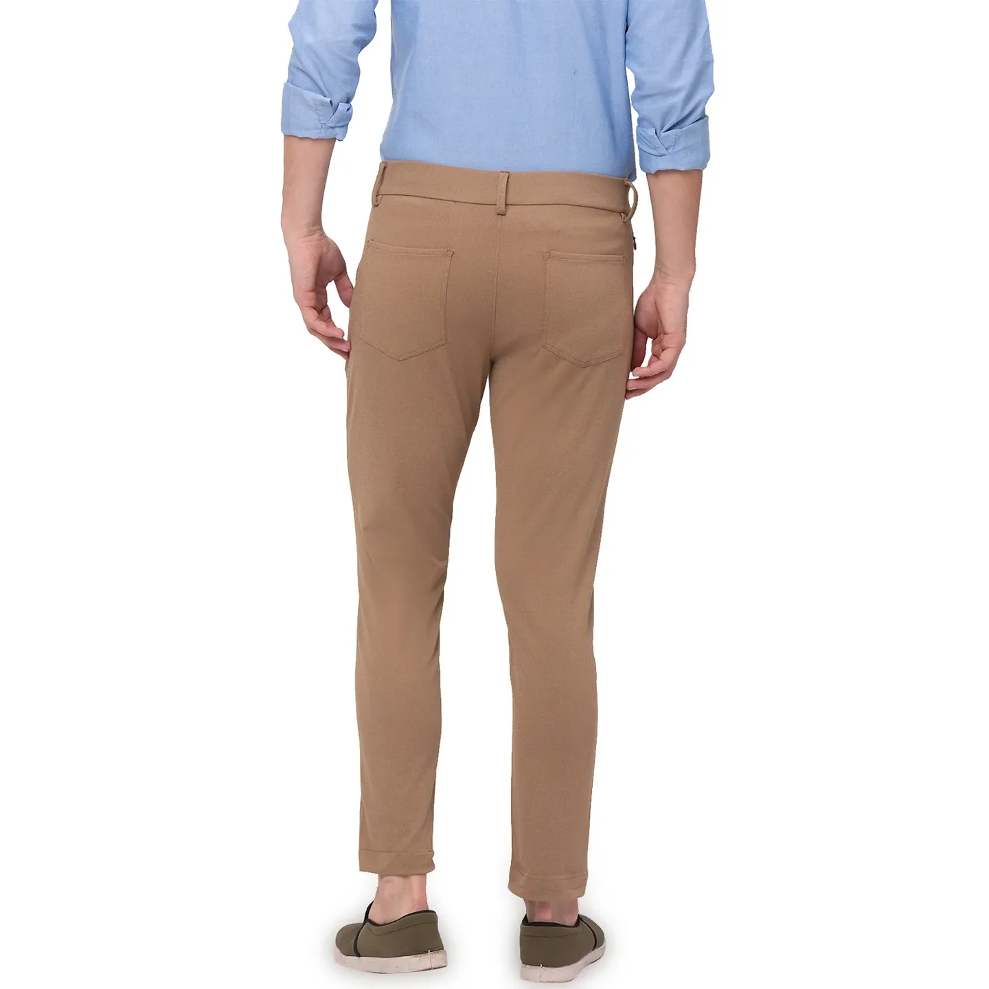 Beige Cropped Fit Men's Chinos by Being Human Clothing