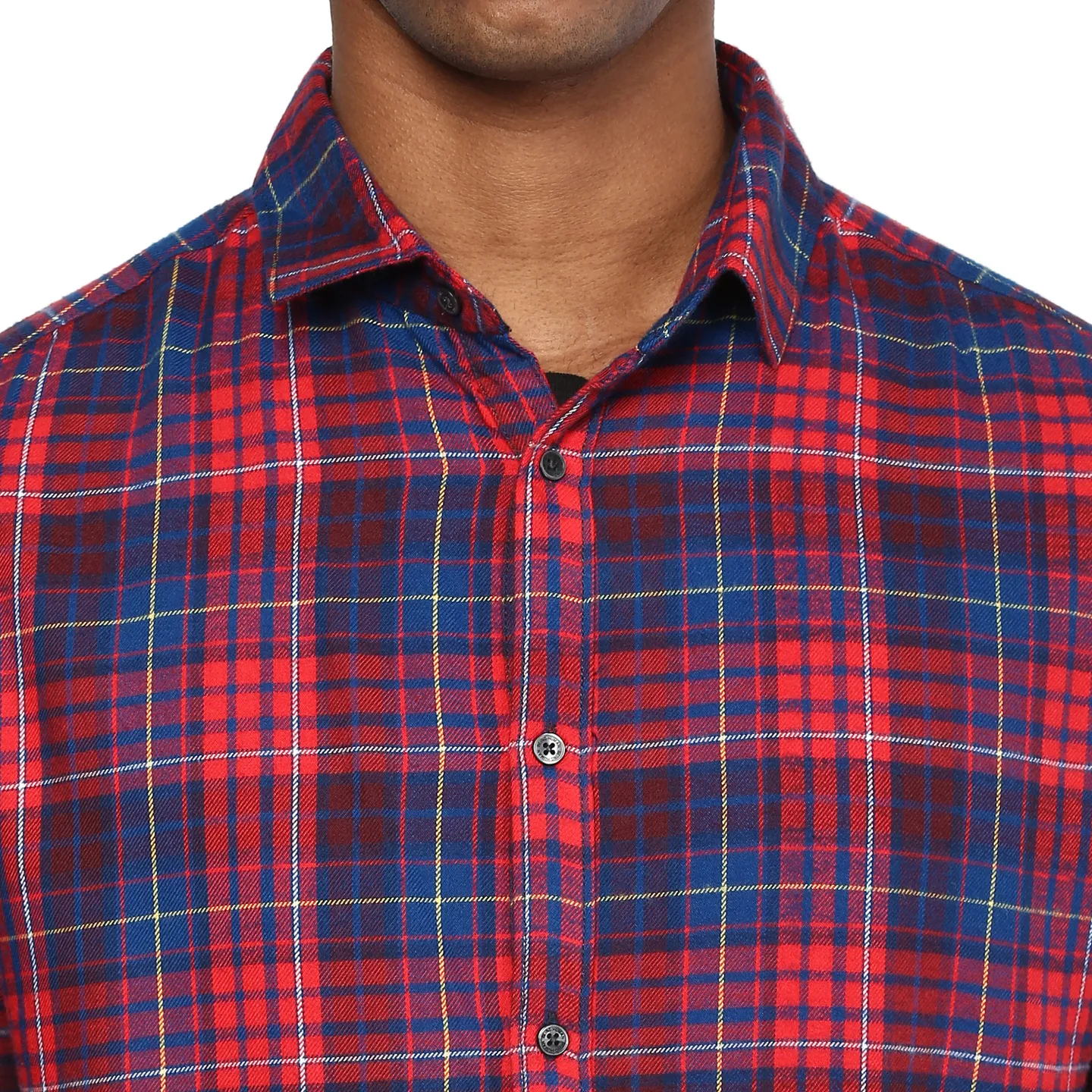 Red&Blue Comfort Fit Polo Neck Men's Shirt by Being Human Clothing - Image 4