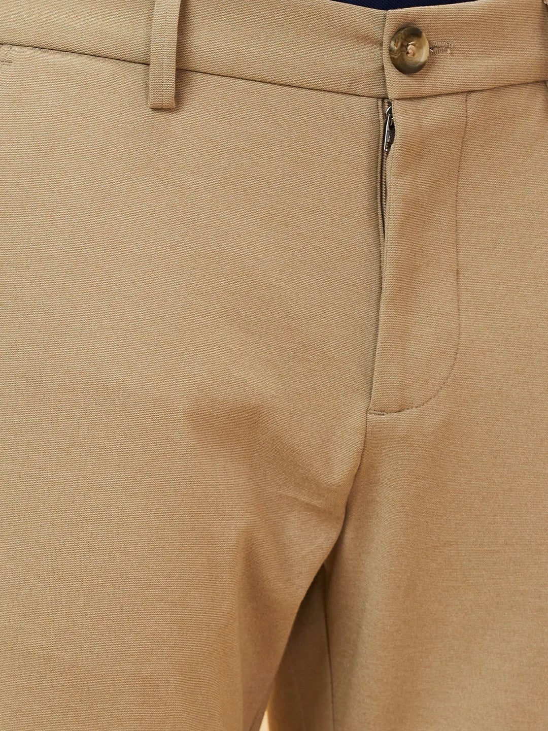 Beige Cropped Fit Men's Chinos by Being Human Clothing - Image 5