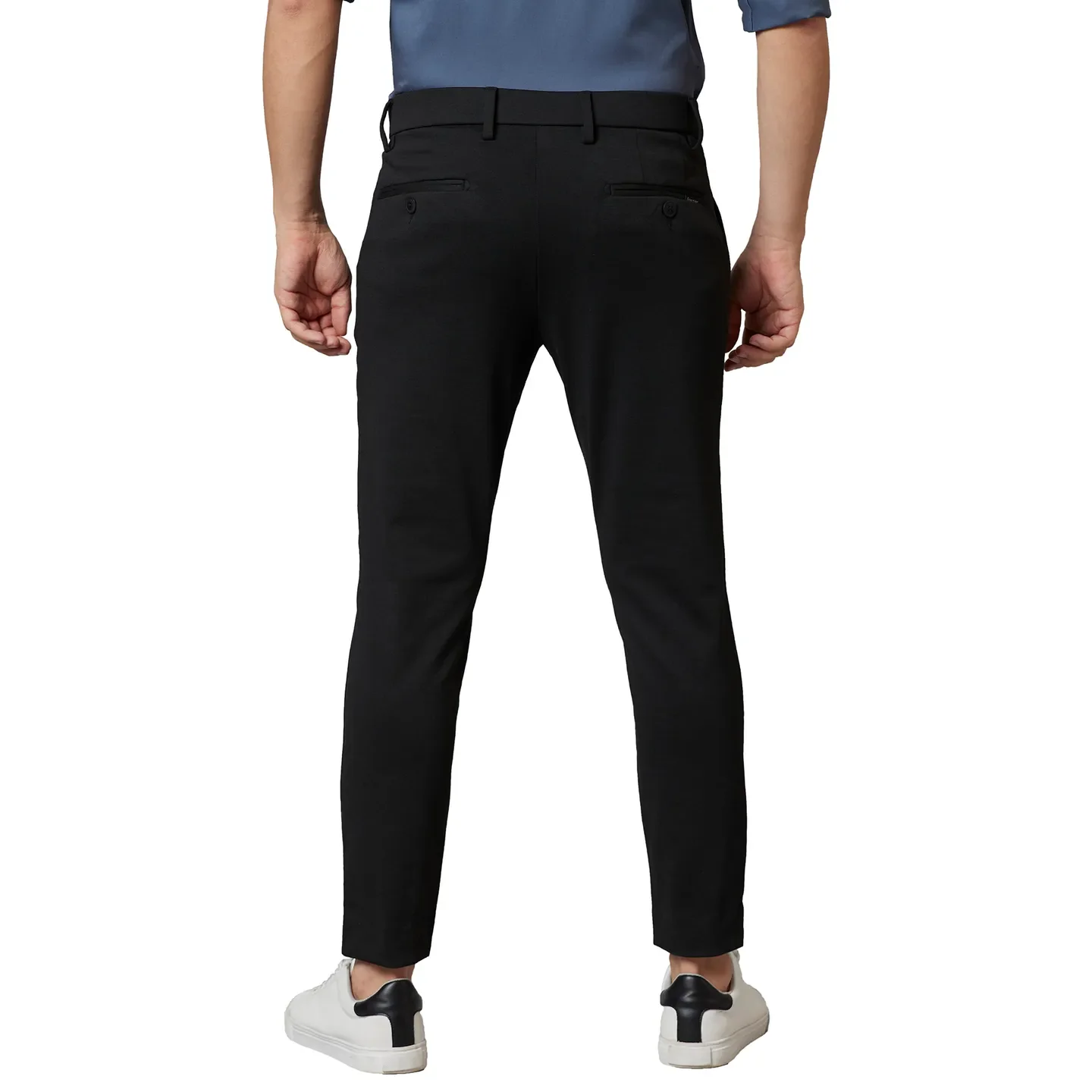 Black Cropped Fit Men's Chinos by Being Human Clothing - Image 2