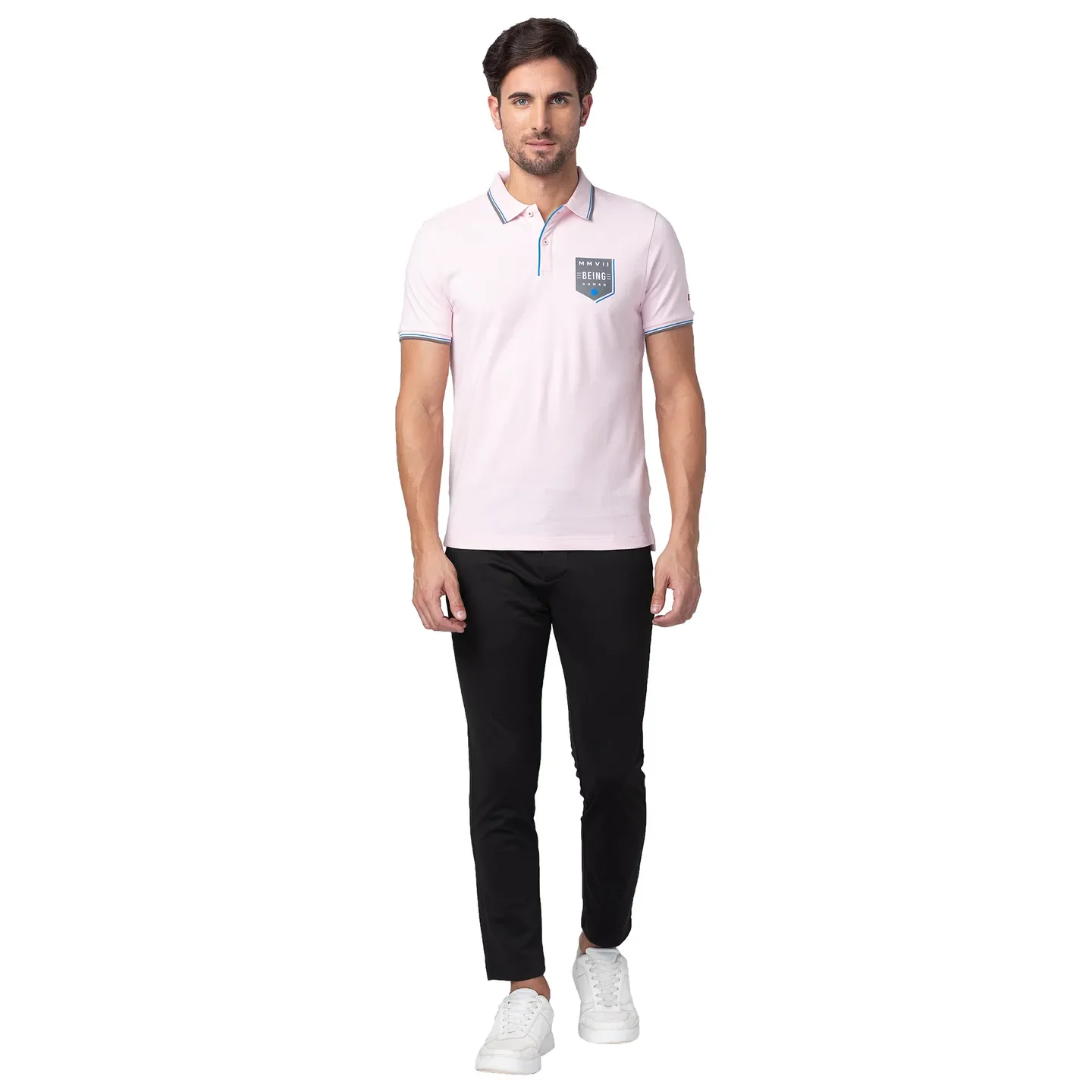 Black Cropped Fit Chinos For Men By Being Human Clothing - Image 5