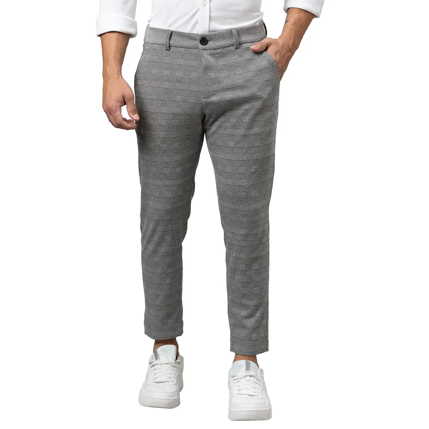 Black Cropped Fit Men's Chinos by Being Human Clothing