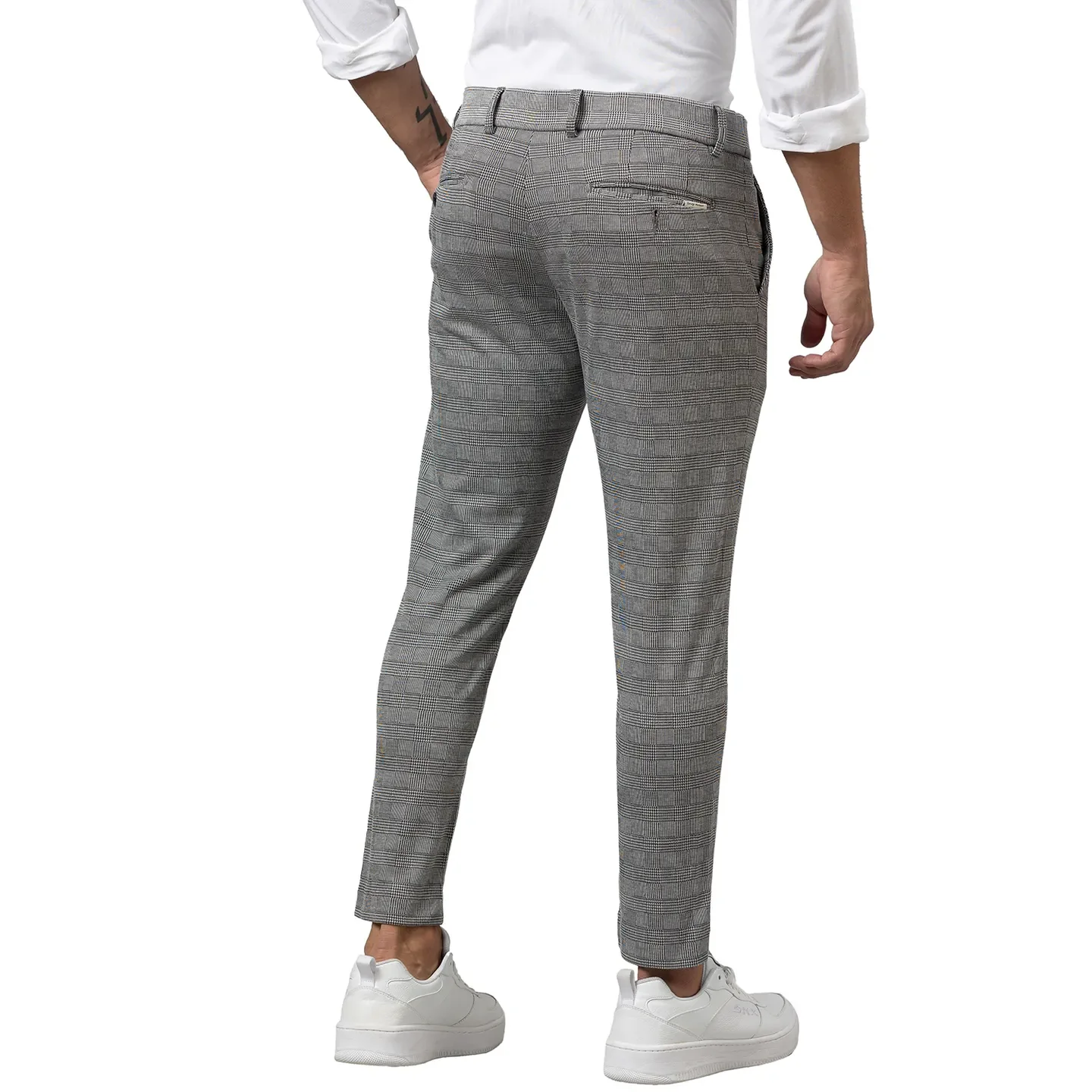 Black Cropped Fit Men's Chinos by Being Human Clothing - Image 3