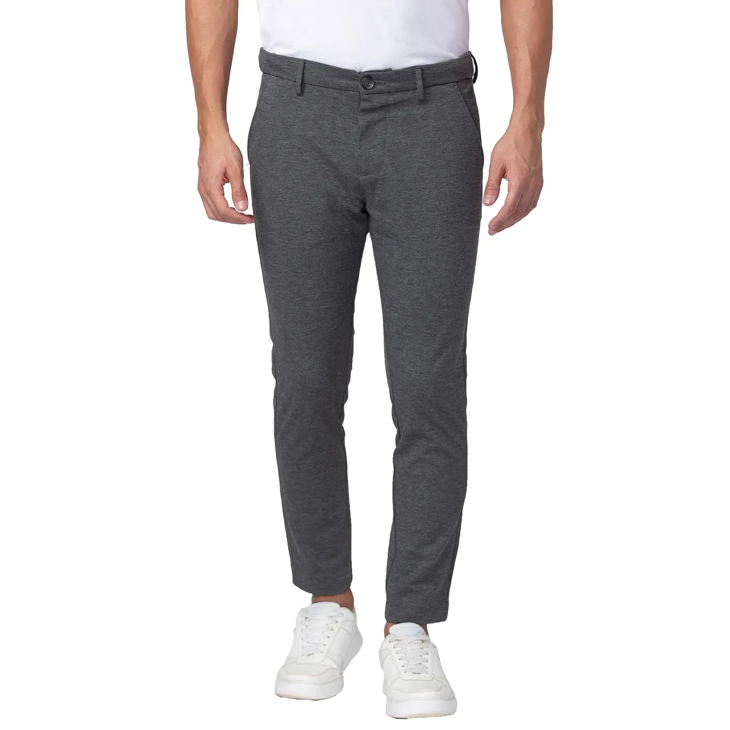 Grey Cropped Fit Men's Chinos by Being Human Clothing