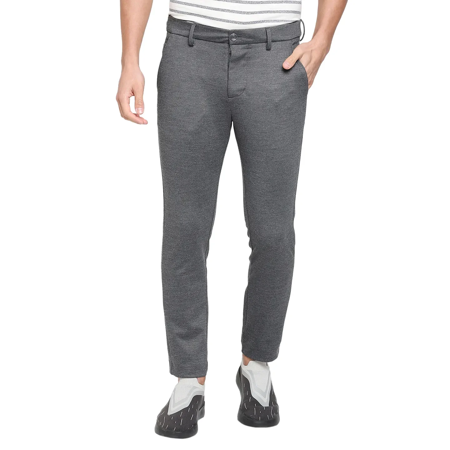 Grey Cropped Fit Men's Chinos by Being Human Clothing