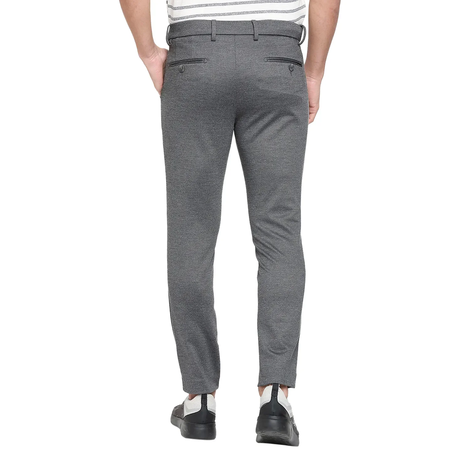 Grey Cropped Fit Men's Chinos by Being Human Clothing - Image 4