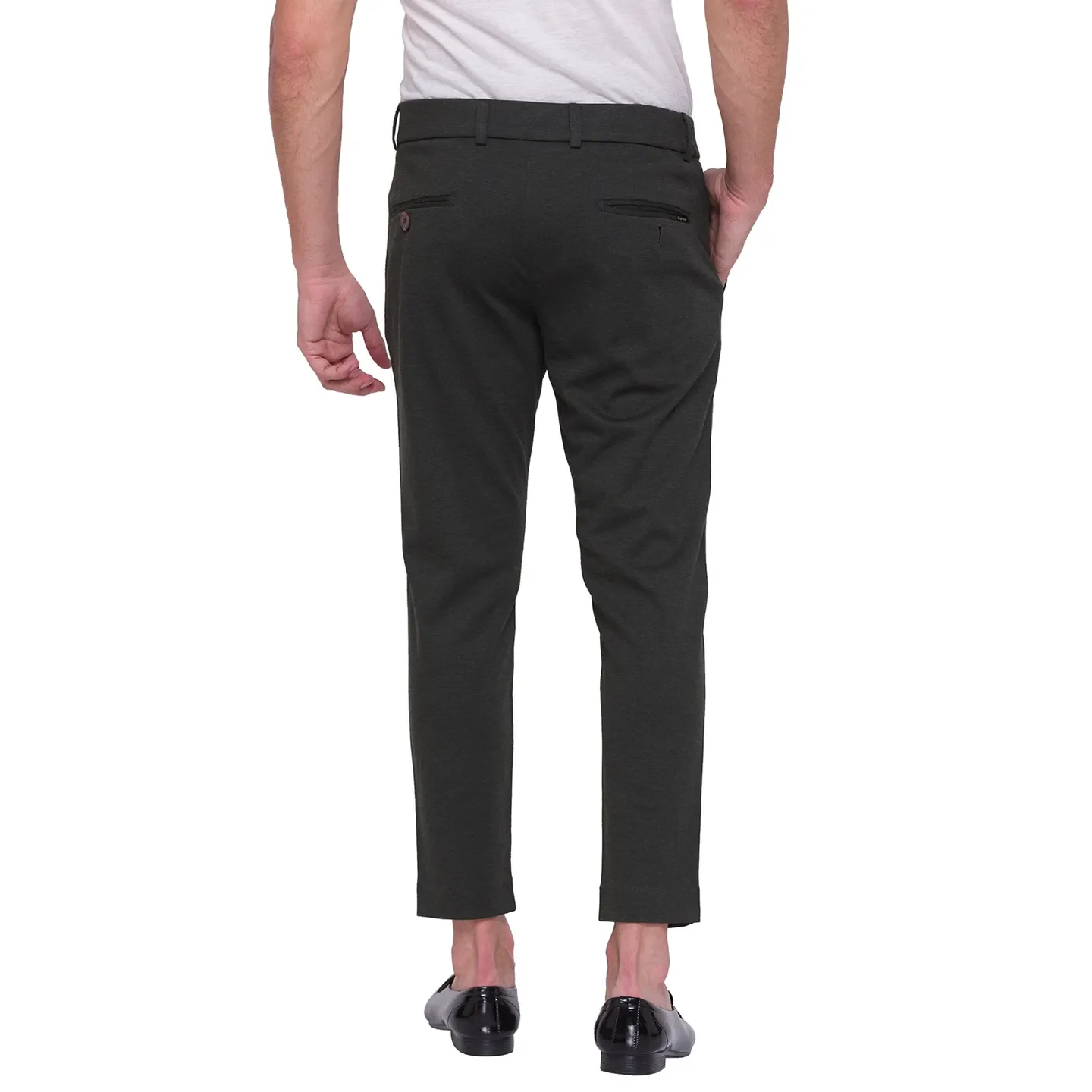 Green Cropped Fit Men's Chinos by Being Human Clothing