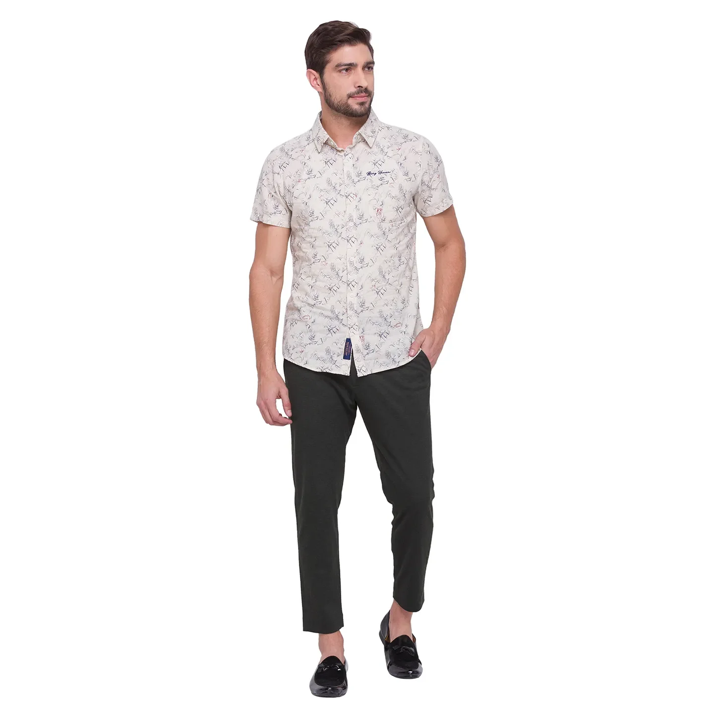 Green Cropped Fit Men's Chinos by Being Human Clothing - Image 5