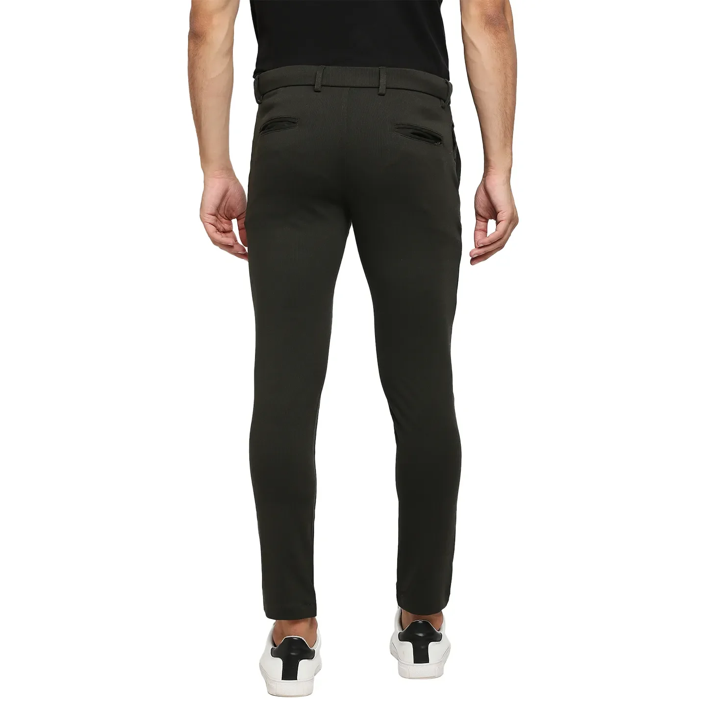 Green Cropped Fit Men's Chinos by Being Human Clothing - Image 4