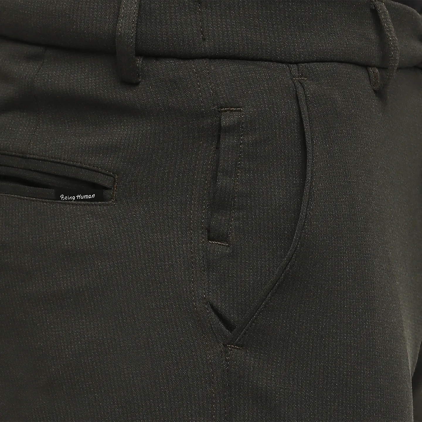 Green Cropped Fit Men's Chinos by Being Human Clothing - Image 5