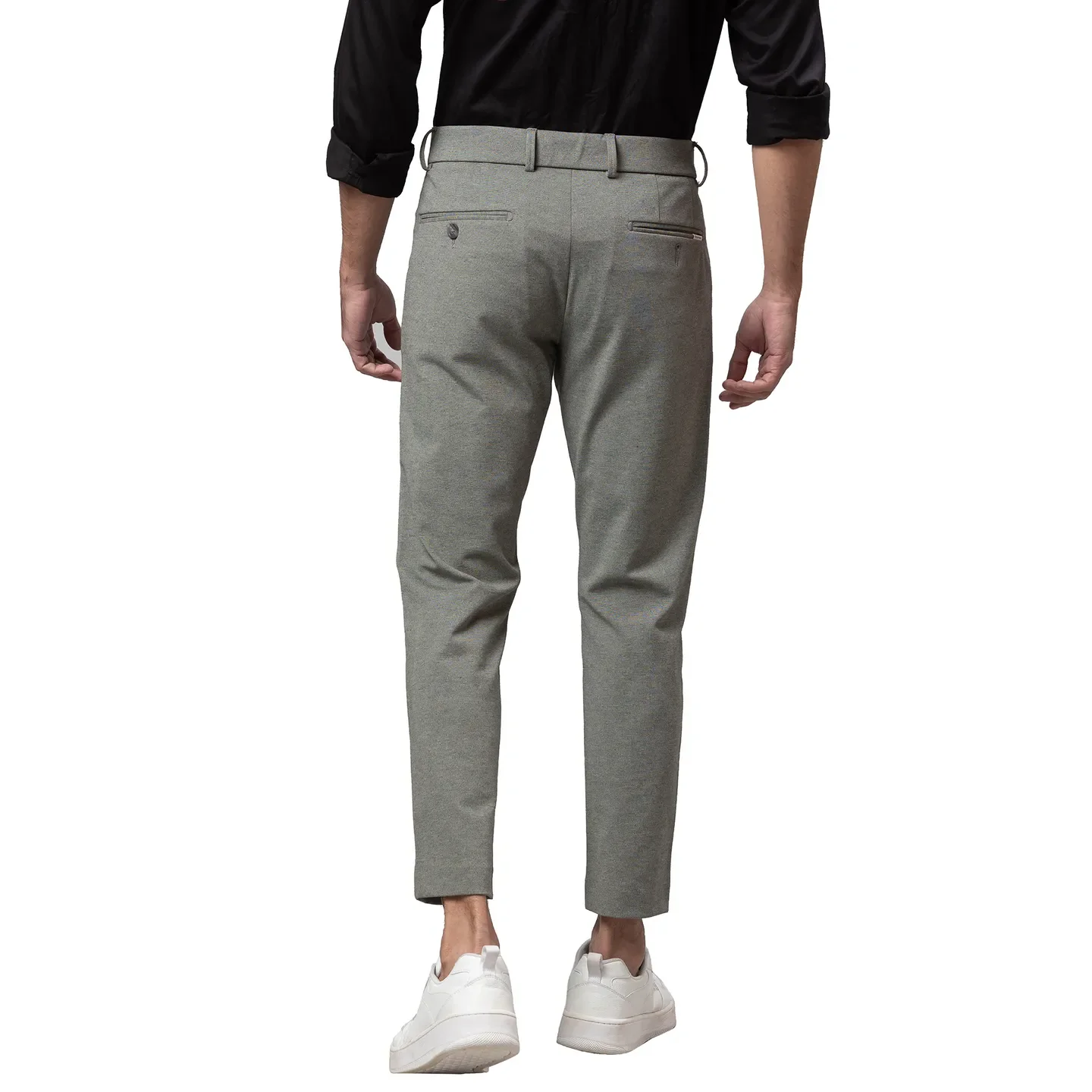 Grey Cropped Fit Men's Chinos by Being Human Clothing - Image 3