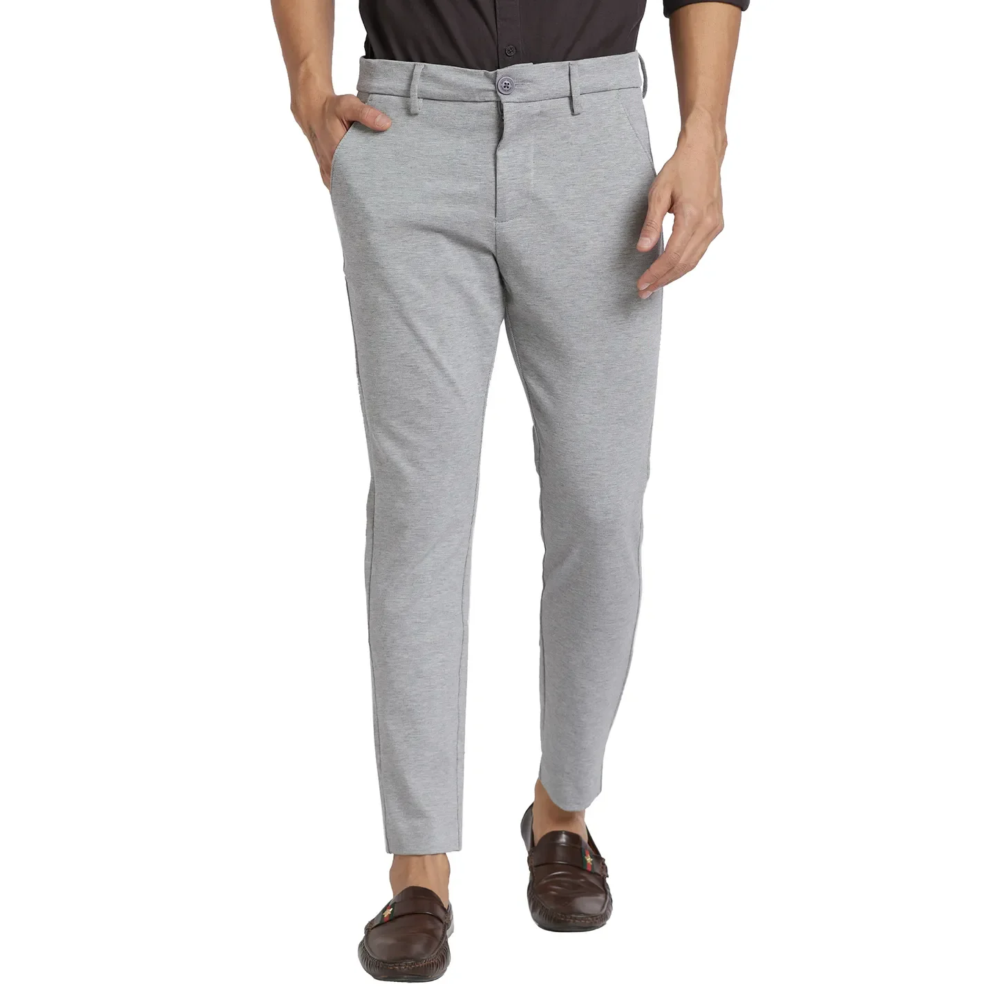 Grey Cropped Fit Men's Chinos by Being Human Clothing
