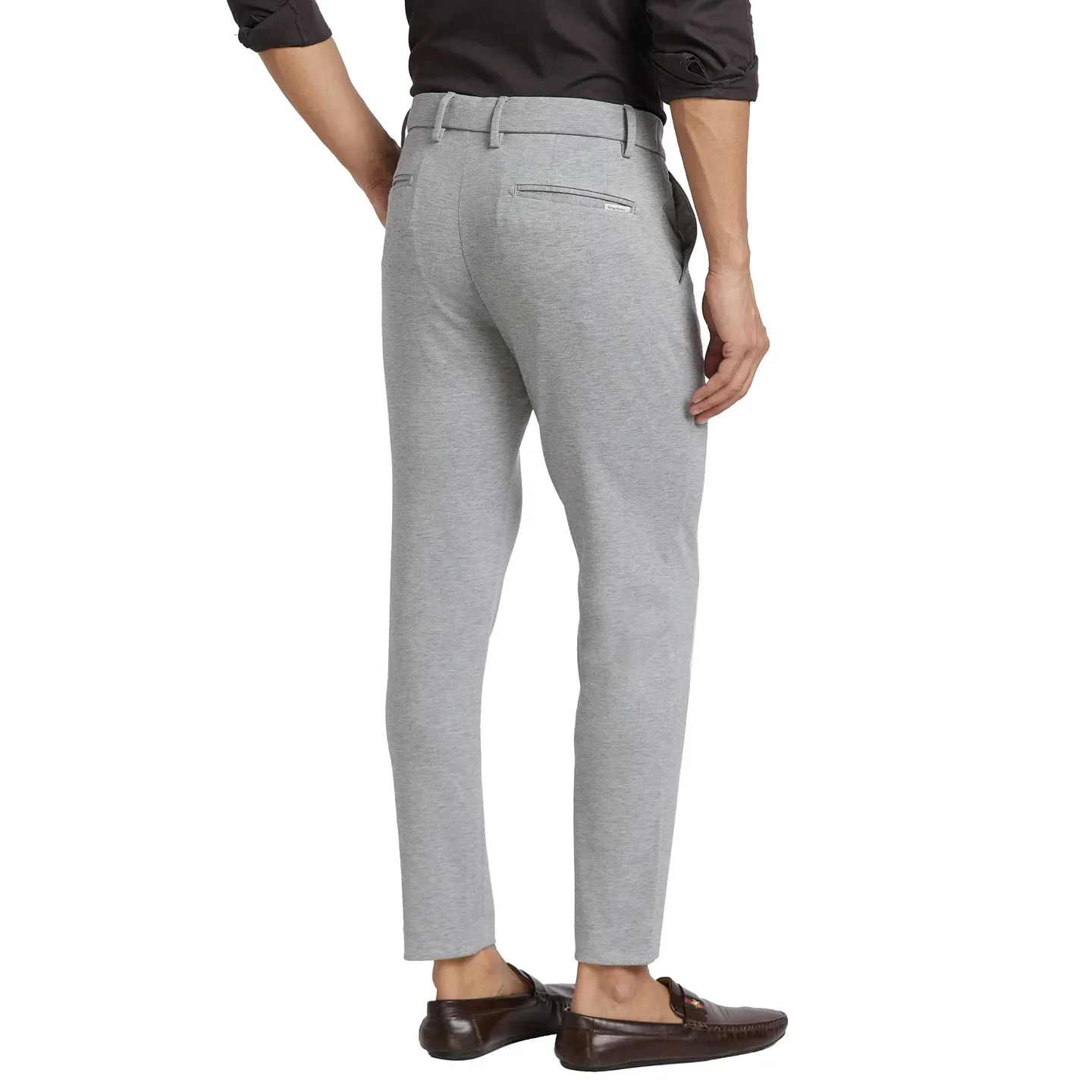 Grey Cropped Fit Men's Chinos by Being Human Clothing - Image 3