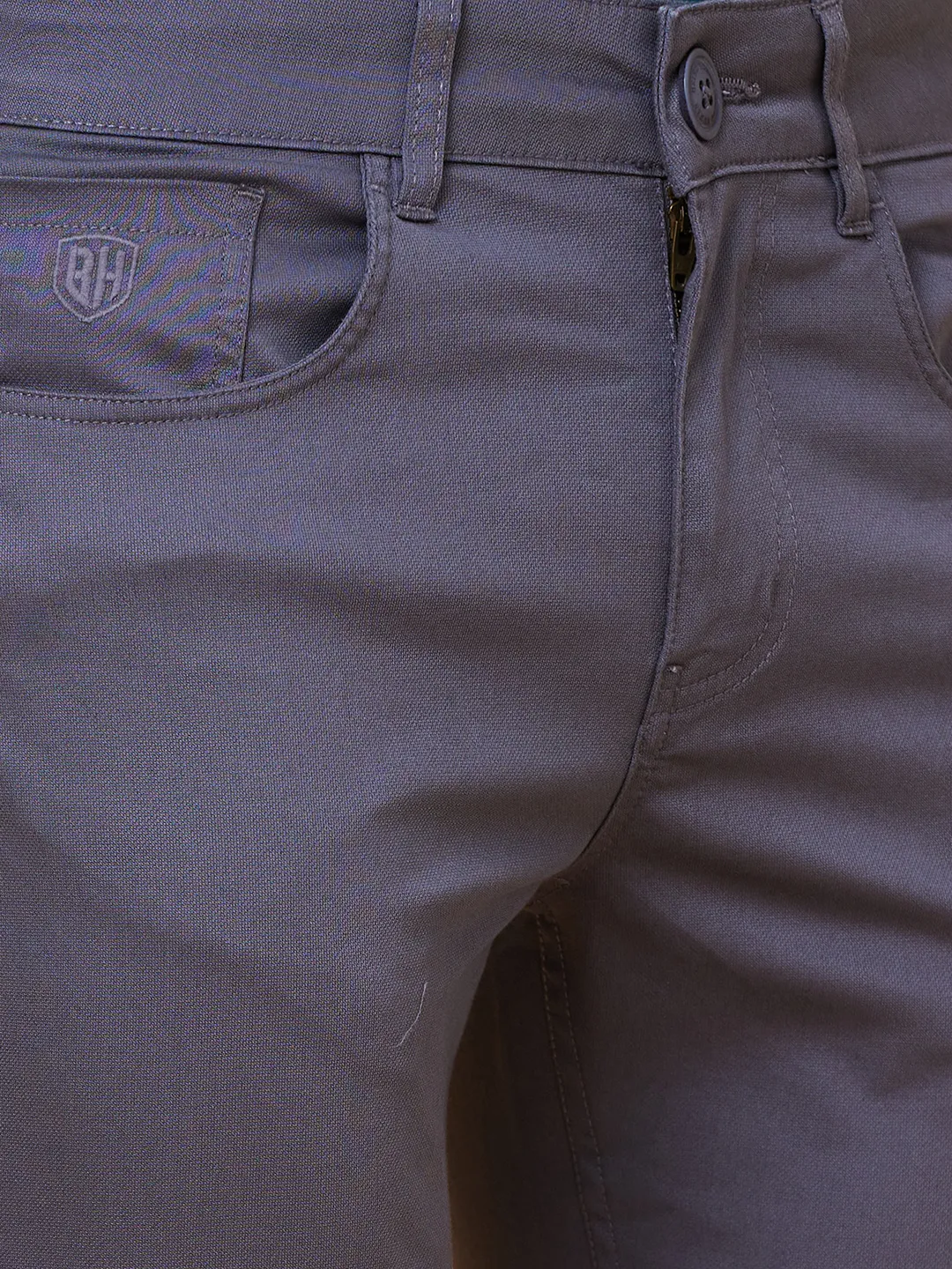 Grey Cropped Fit Men's Chinos by Being Human Clothing - Image 5