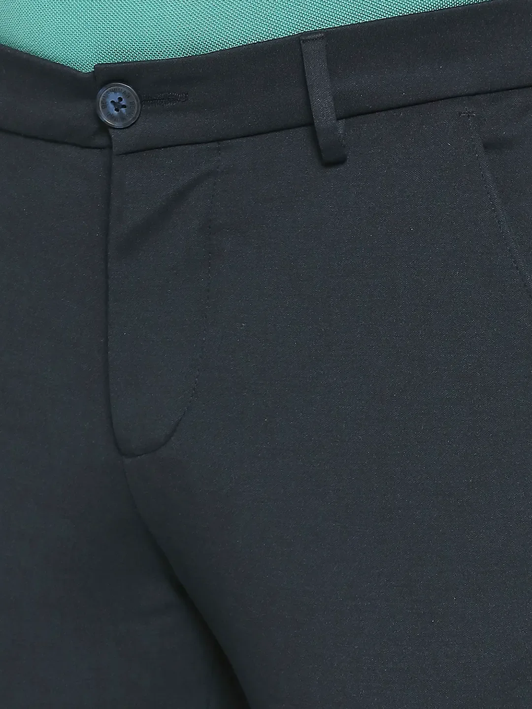 Navy Cropped Fit Chinos For Men By Being Human Clothing - Image 5