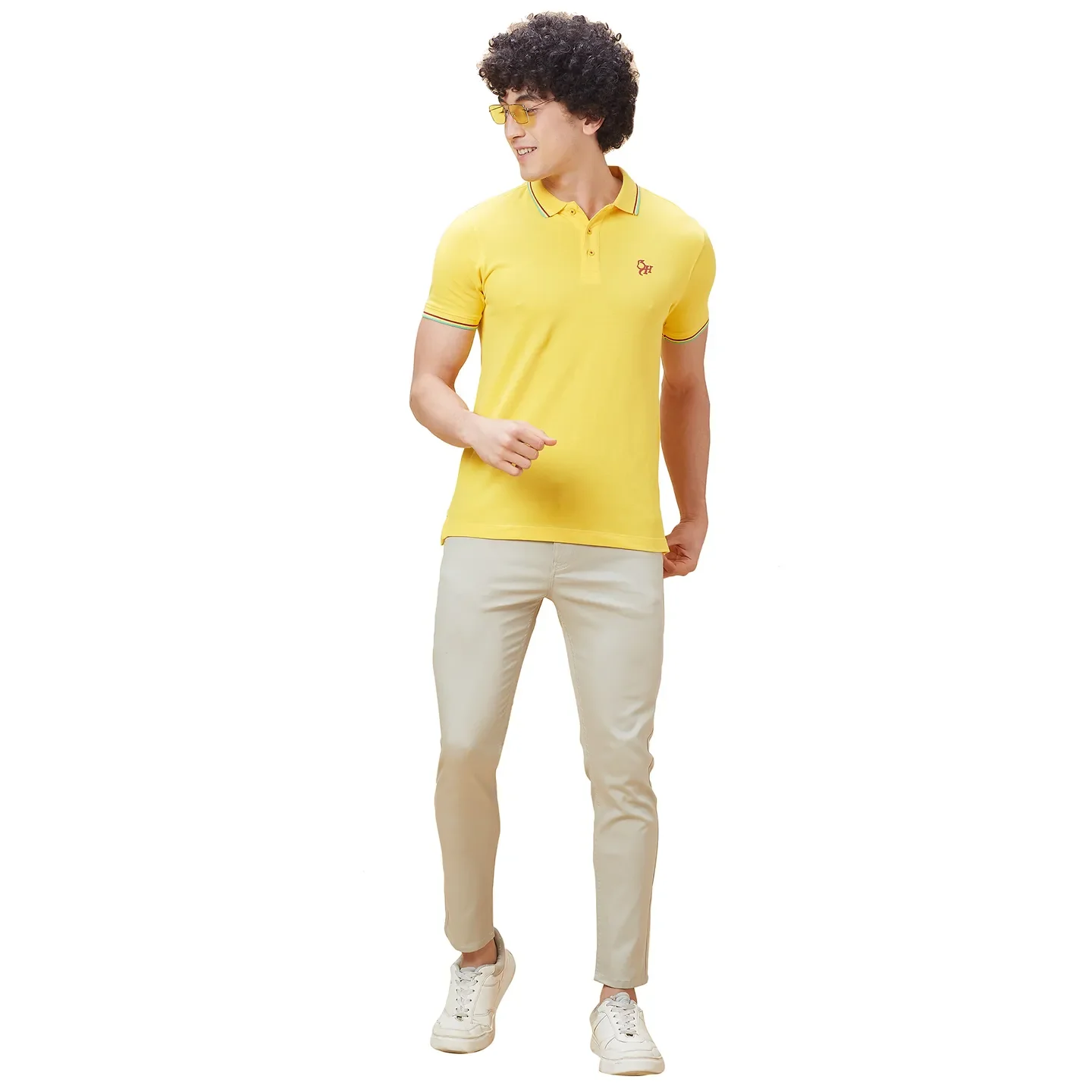 Green Cropped Fit Men's Chinos by Being Human Clothing - Image 6