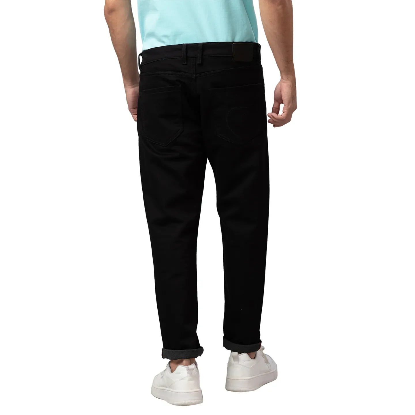 Black Cropped Fit Men's Denims by Being Human Clothing - Image 3