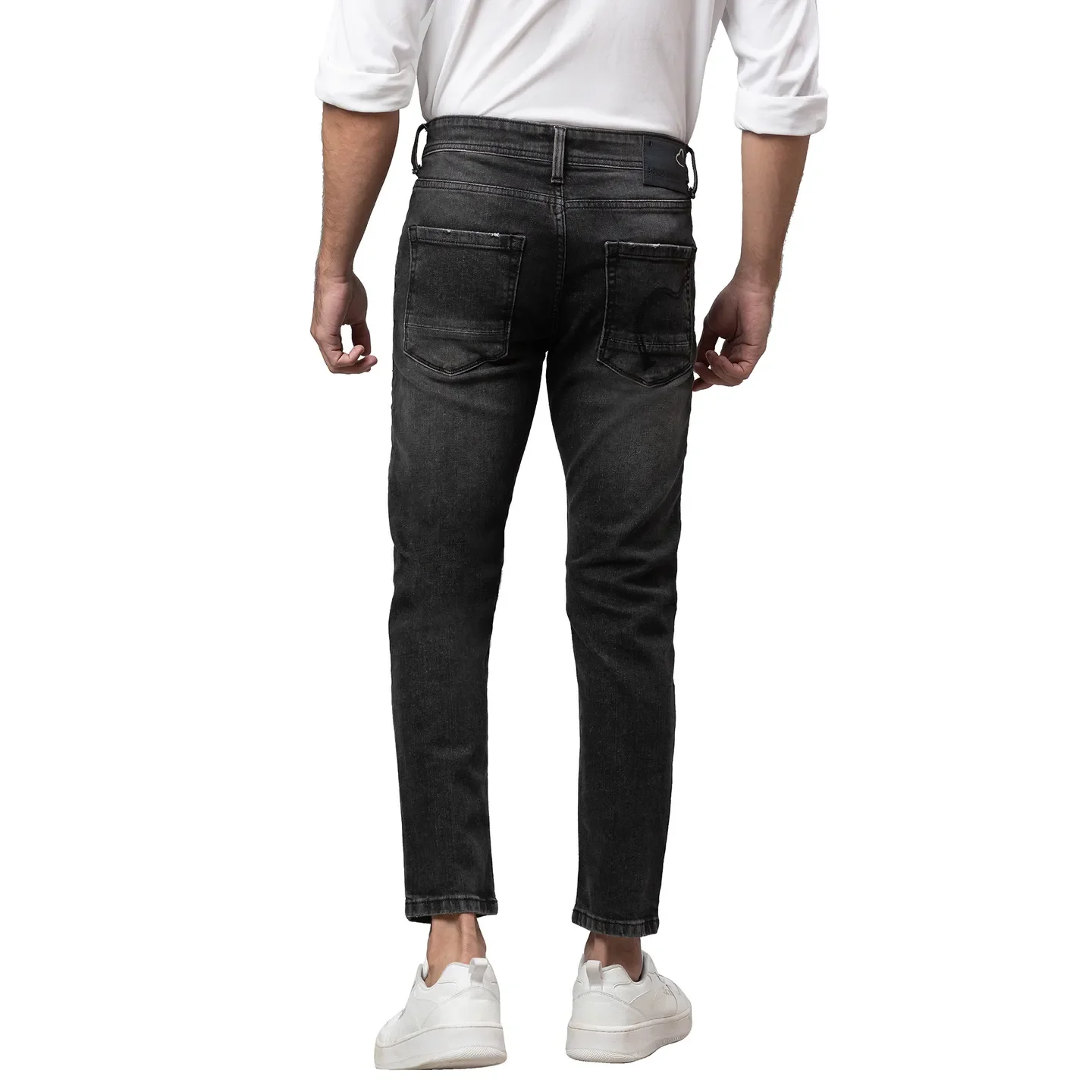 Black Cropped Fit Men's Denims by Being Human Clothing - Image 3