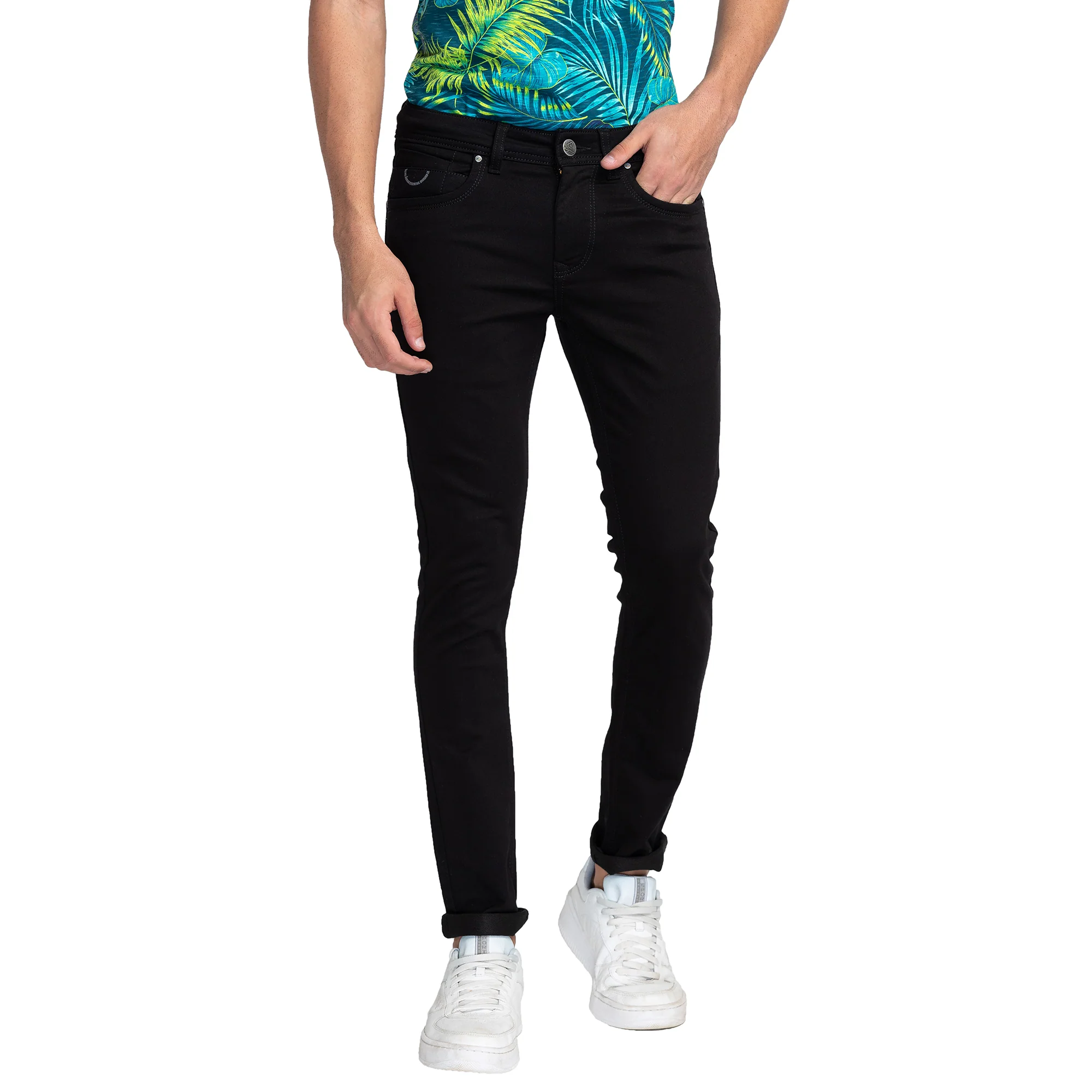 Black Boot Cut Fit Denims For Men By Being Human Clothing