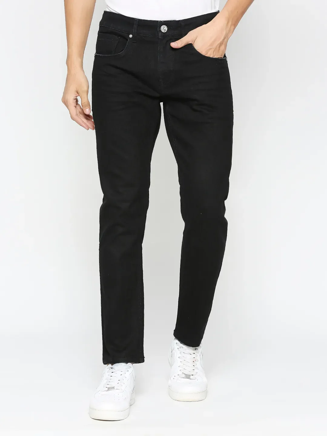 Black Cropped Fit Men's Denims by Being Human Clothing - Image 6