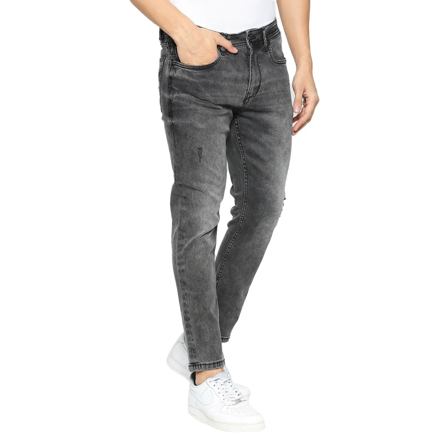 Black Cropped Fit Men's Denims by Being Human Clothing - Image 3