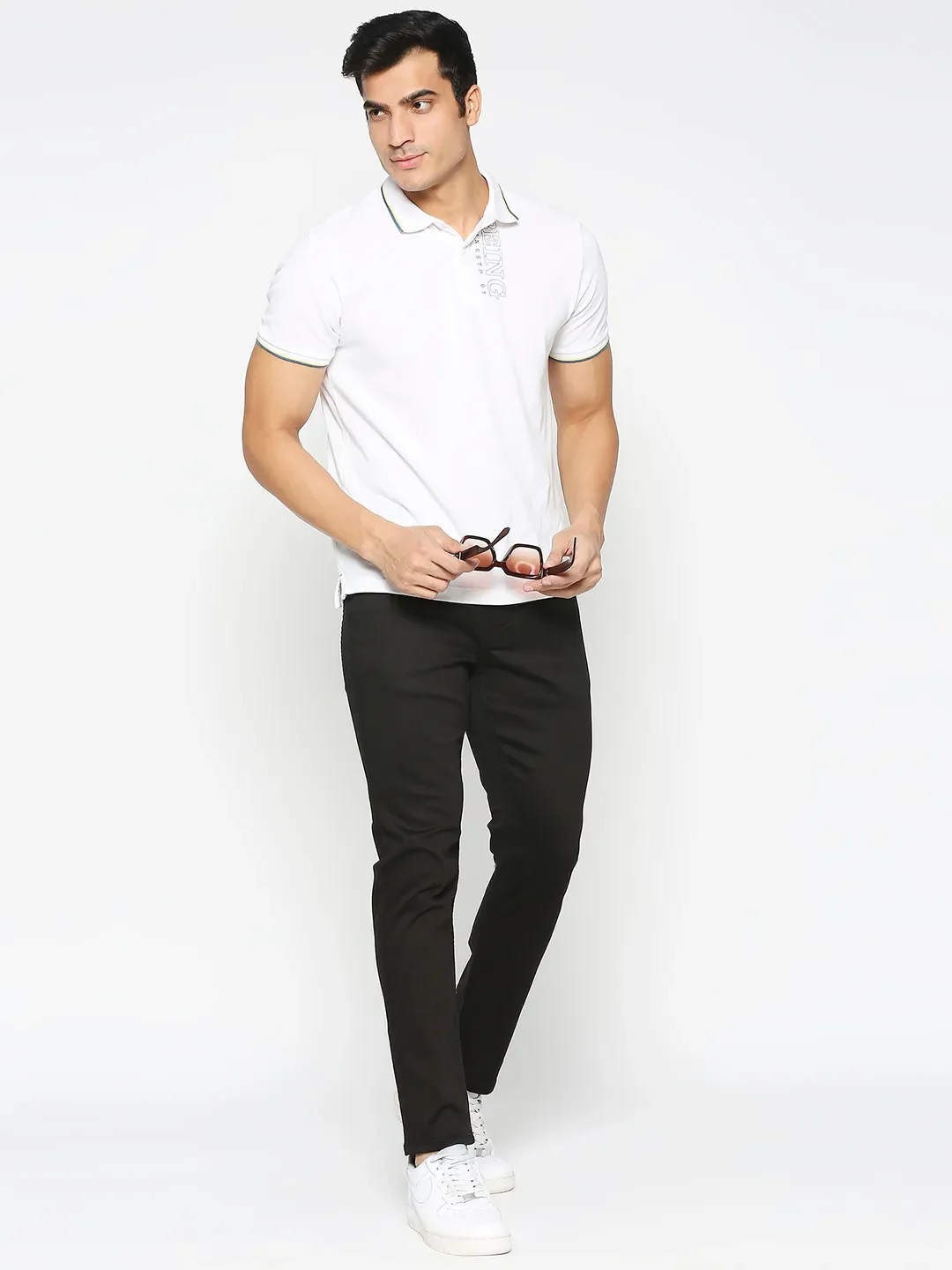 Black Cropped Fit Men's Denims by Being Human Clothing - Image 6