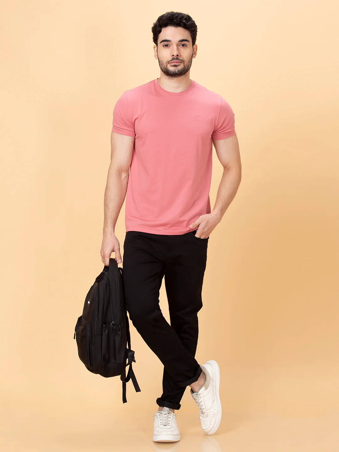 Black Cropped Fit Denims For Men By Being Human Clothing - Image 6