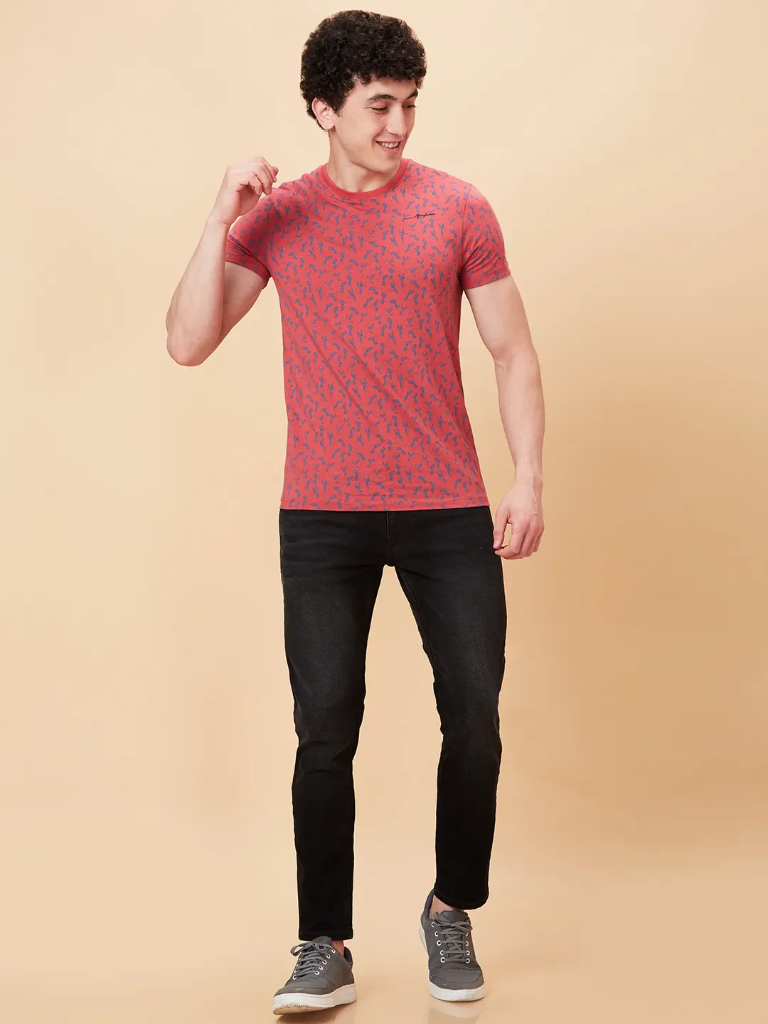 Black Cropped Fit Denims For Men By Being Human Clothing - Image 2
