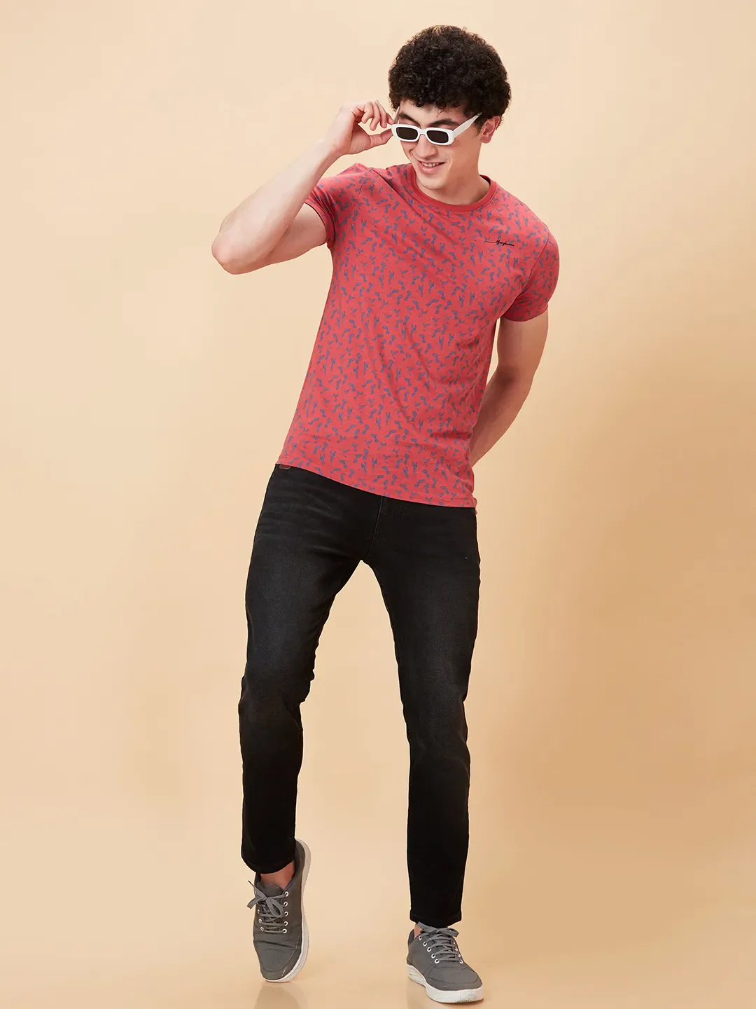 Black Cropped Fit Denims For Men By Being Human Clothing - Image 6