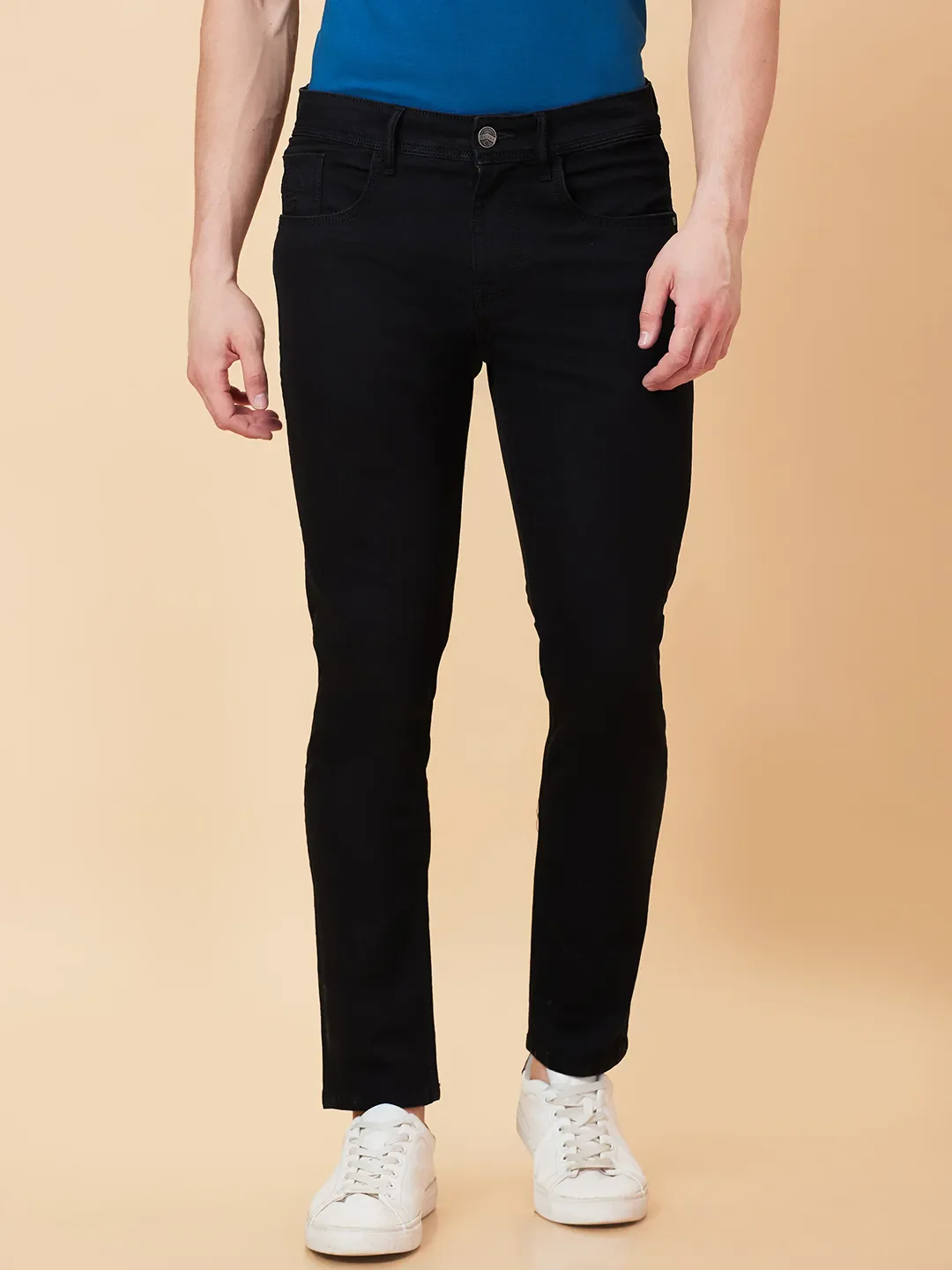 Black Cropped fit Men's Denims by Being Human Clothing