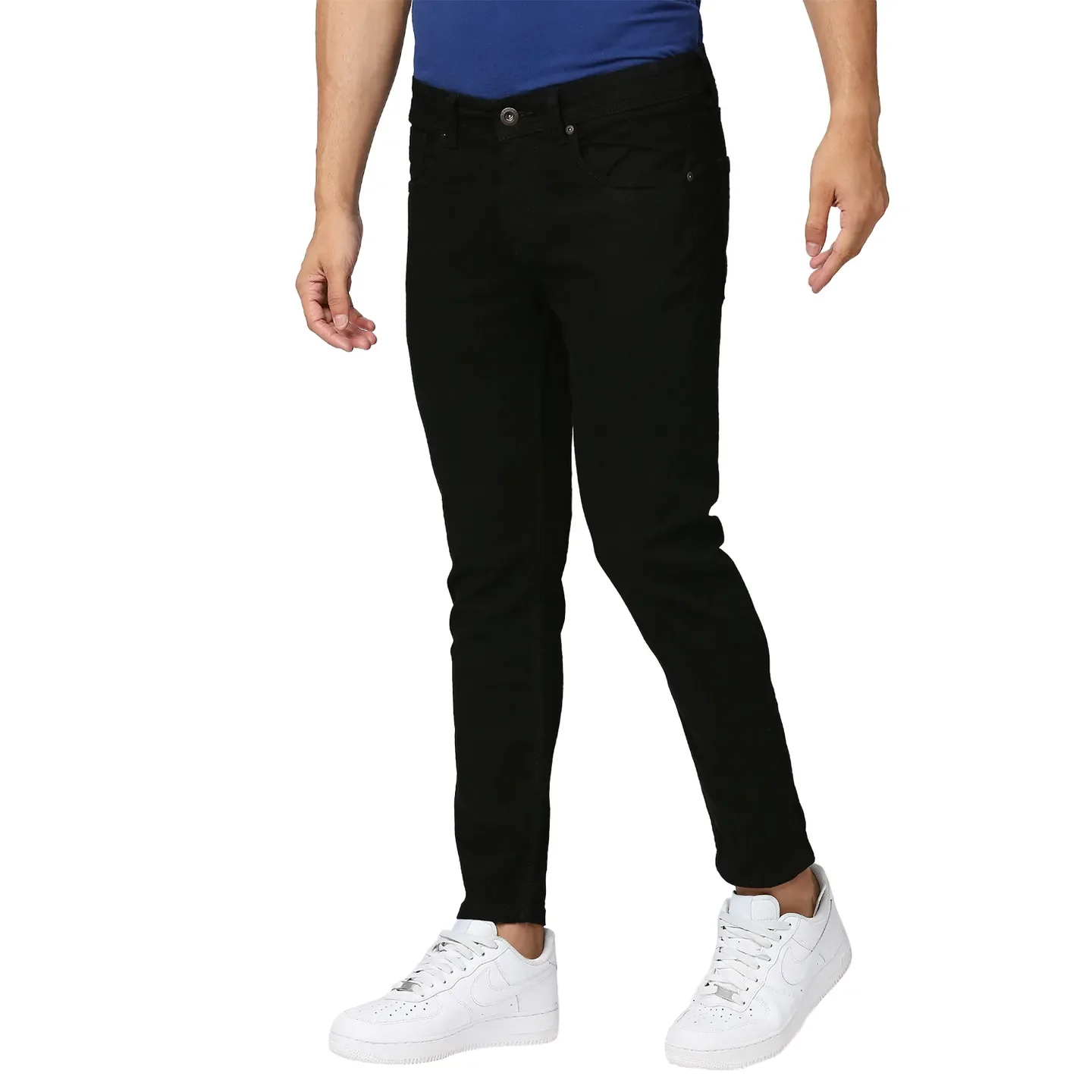 Black Cropped Fit Men's Denims by Being Human Clothing - Image 2