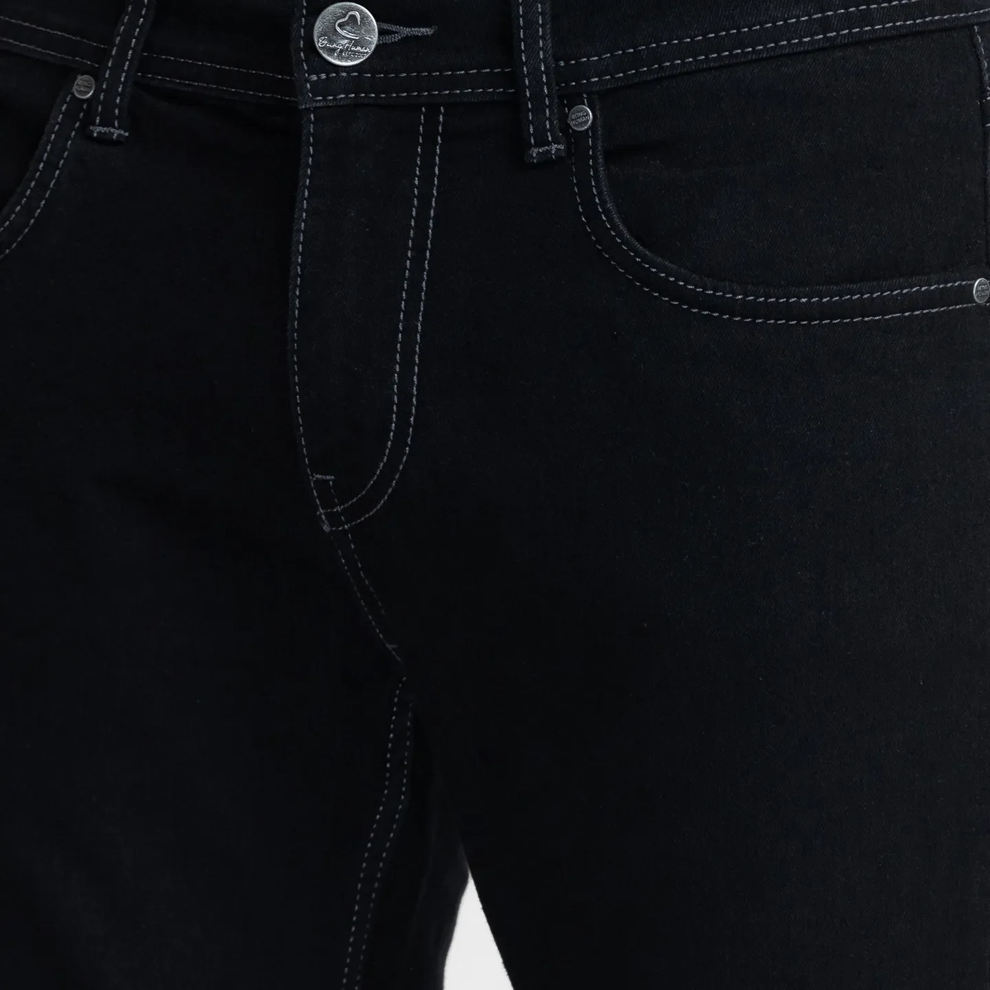 Black Cropped Fit Men's Denims by Being Human Clothing - Image 5