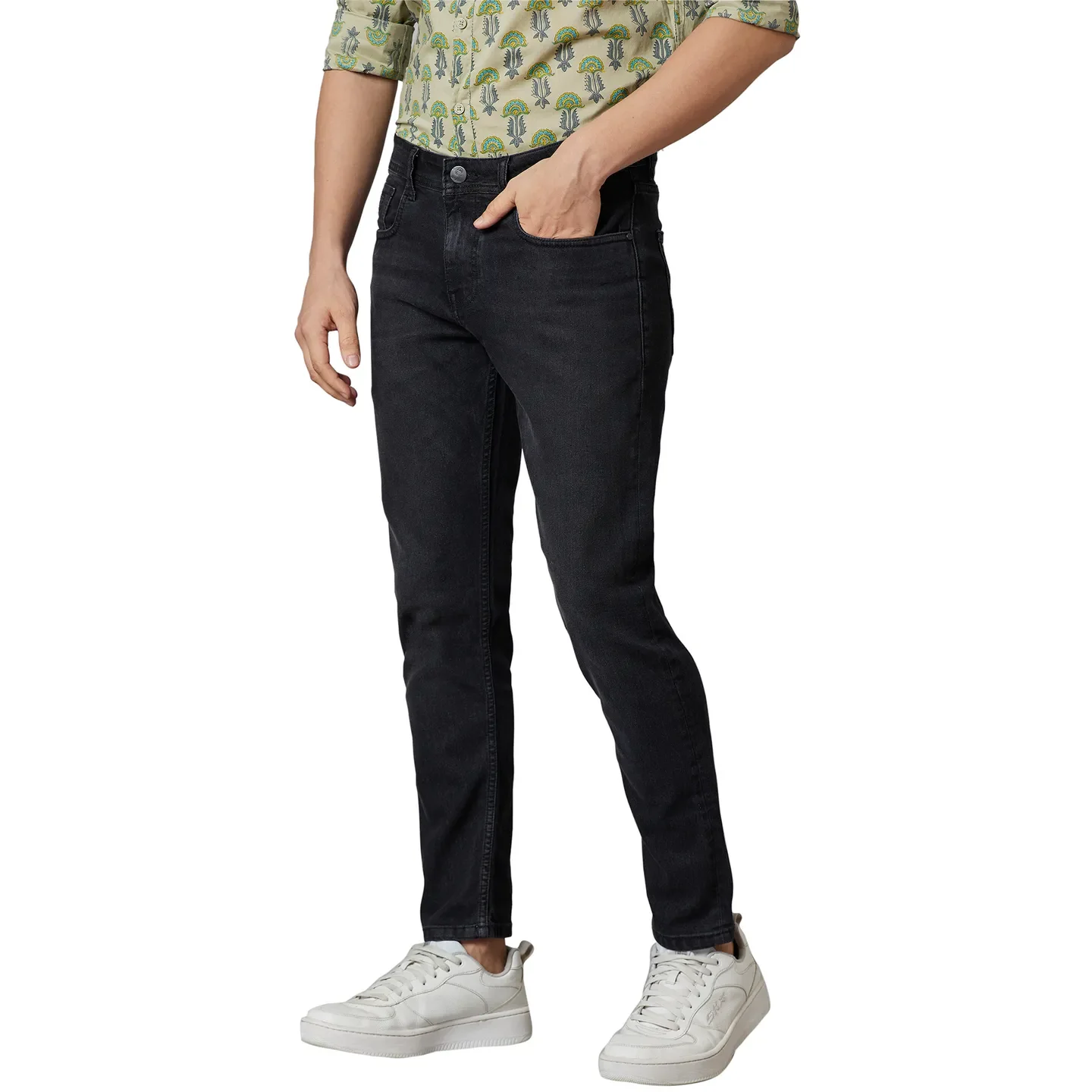 Black Cropped Fit Men's Denims by Being Human Clothing - Image 3