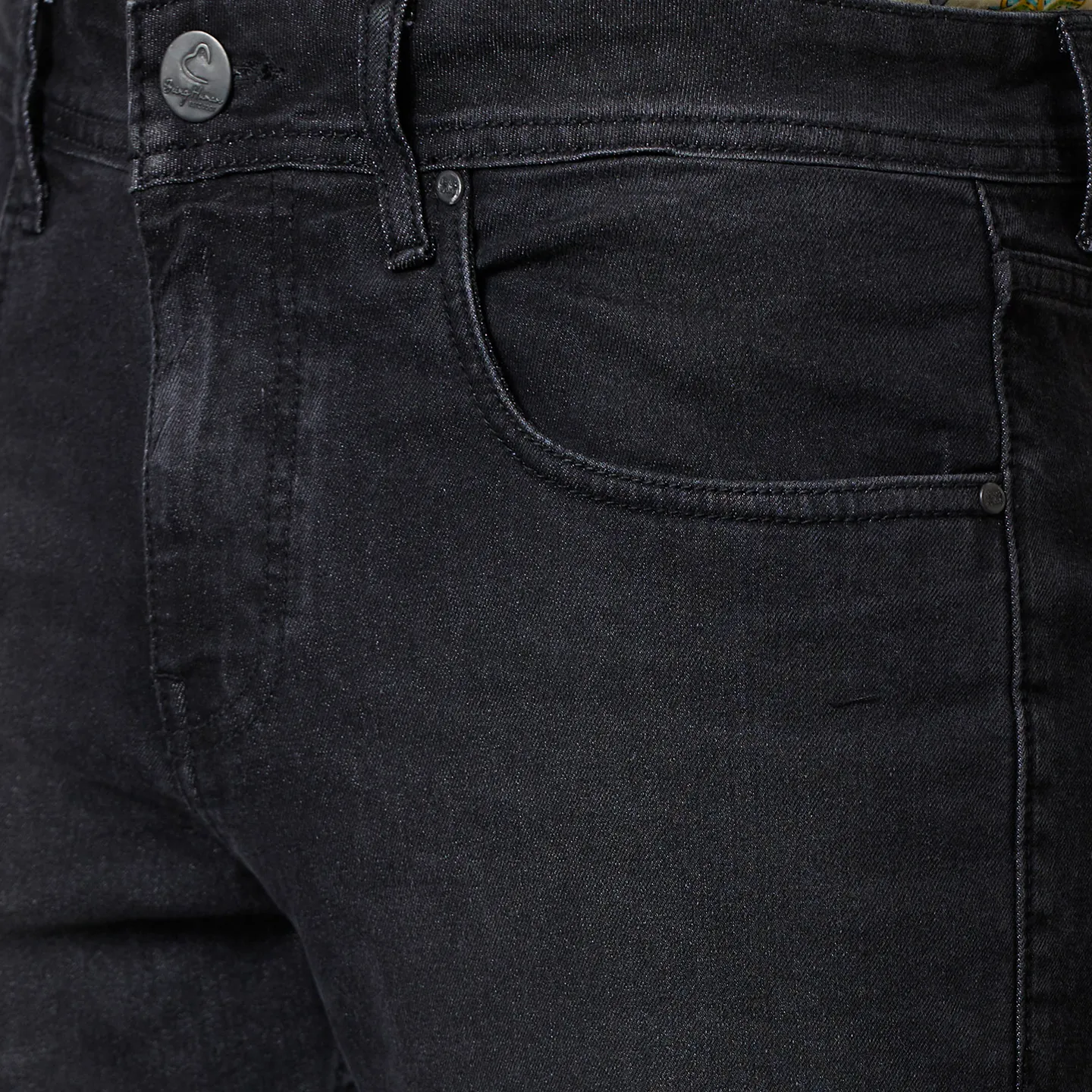 Black Cropped Fit Men's Denims by Being Human Clothing - Image 4