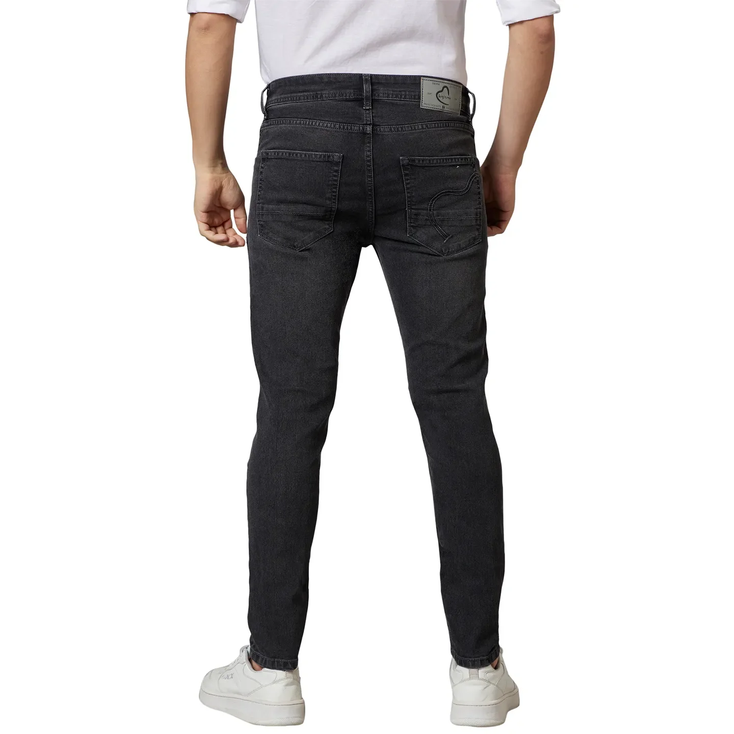 Black Cropped Fit Men's Denims by Being Human Clothing - Image 2