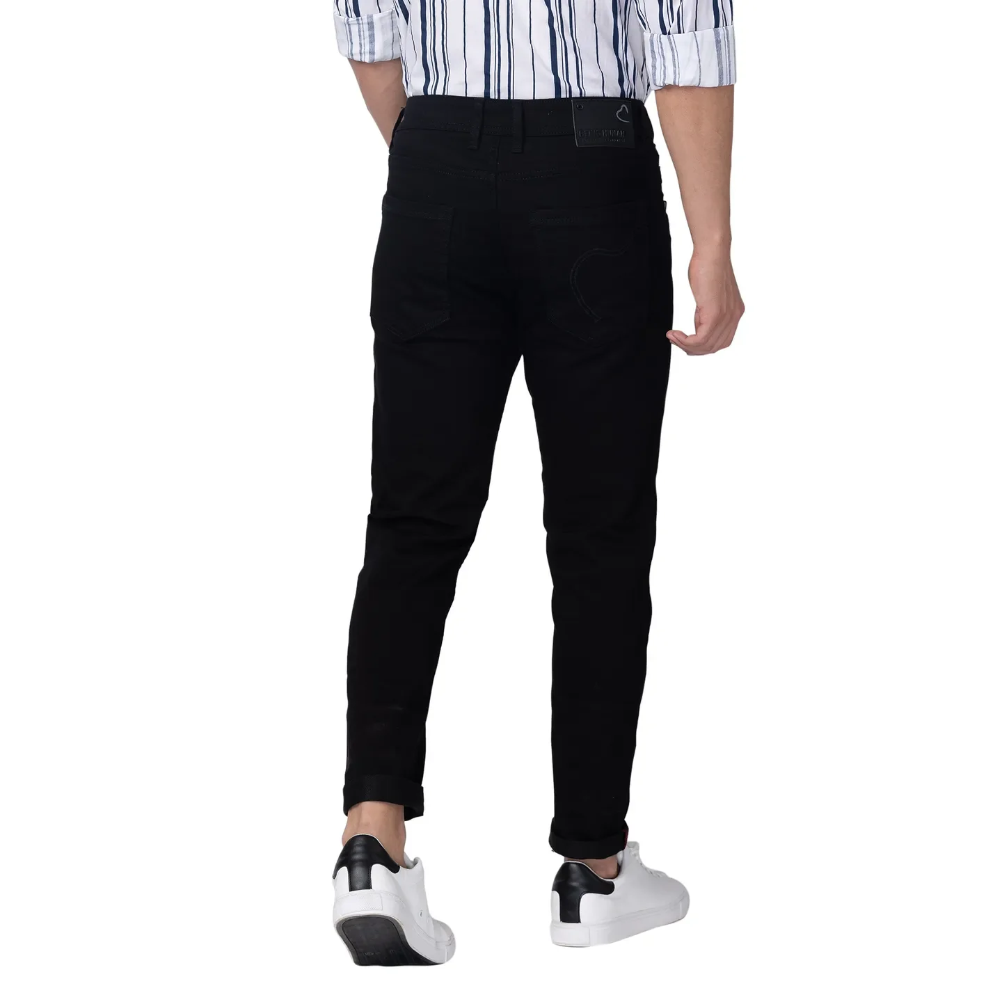 Black Cropped Fit Men's Denims by Being Human Clothing - Image 3