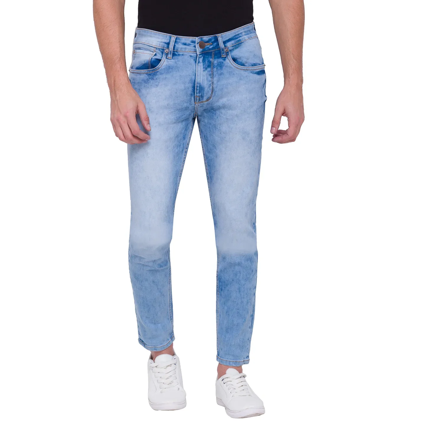 Blue Cropped Fit Men's Denims by Being Human Clothing
