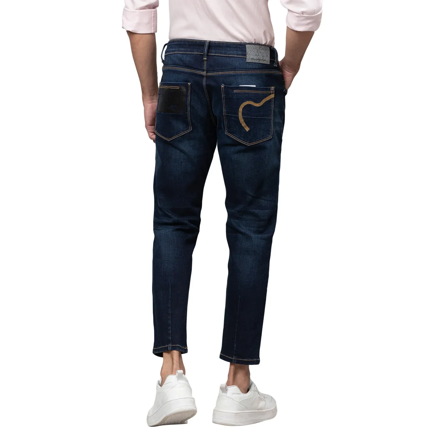 Blue Cropped Fit Men's Denims by Being Human Clothing - Image 3